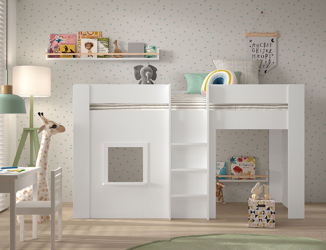 Vipack - Halfhoogslaper RENO - Wit - 90x200 cm