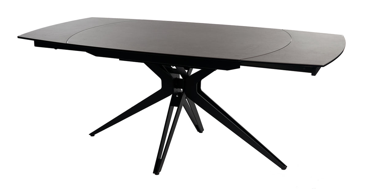 Meubar - Table céramique Rotonda 1 - Anthracite - 130(+2x30) x 76 x 100 cm