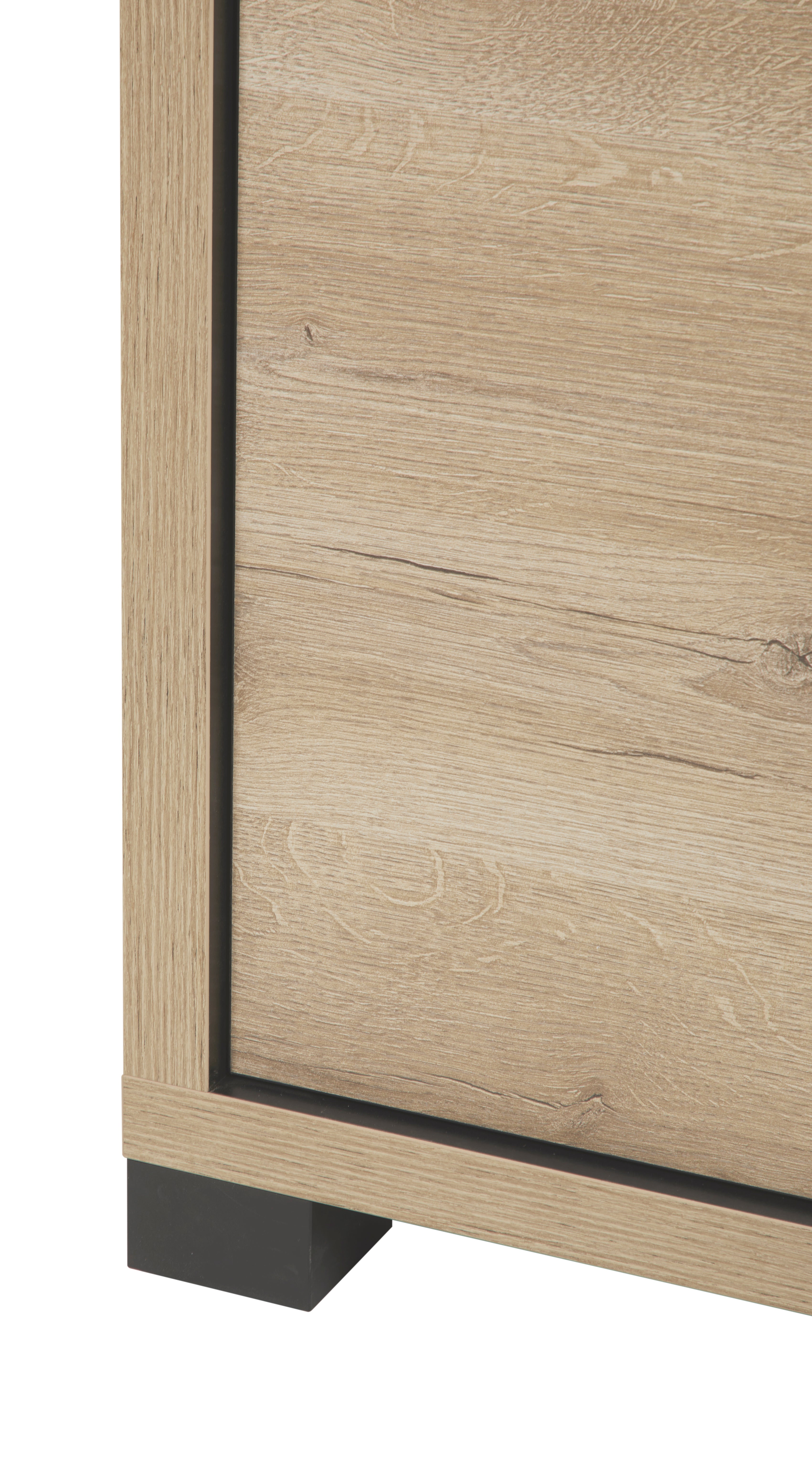 GBO - Dressoir Rico – 240 cm – Melamine, Arizona oak + nero