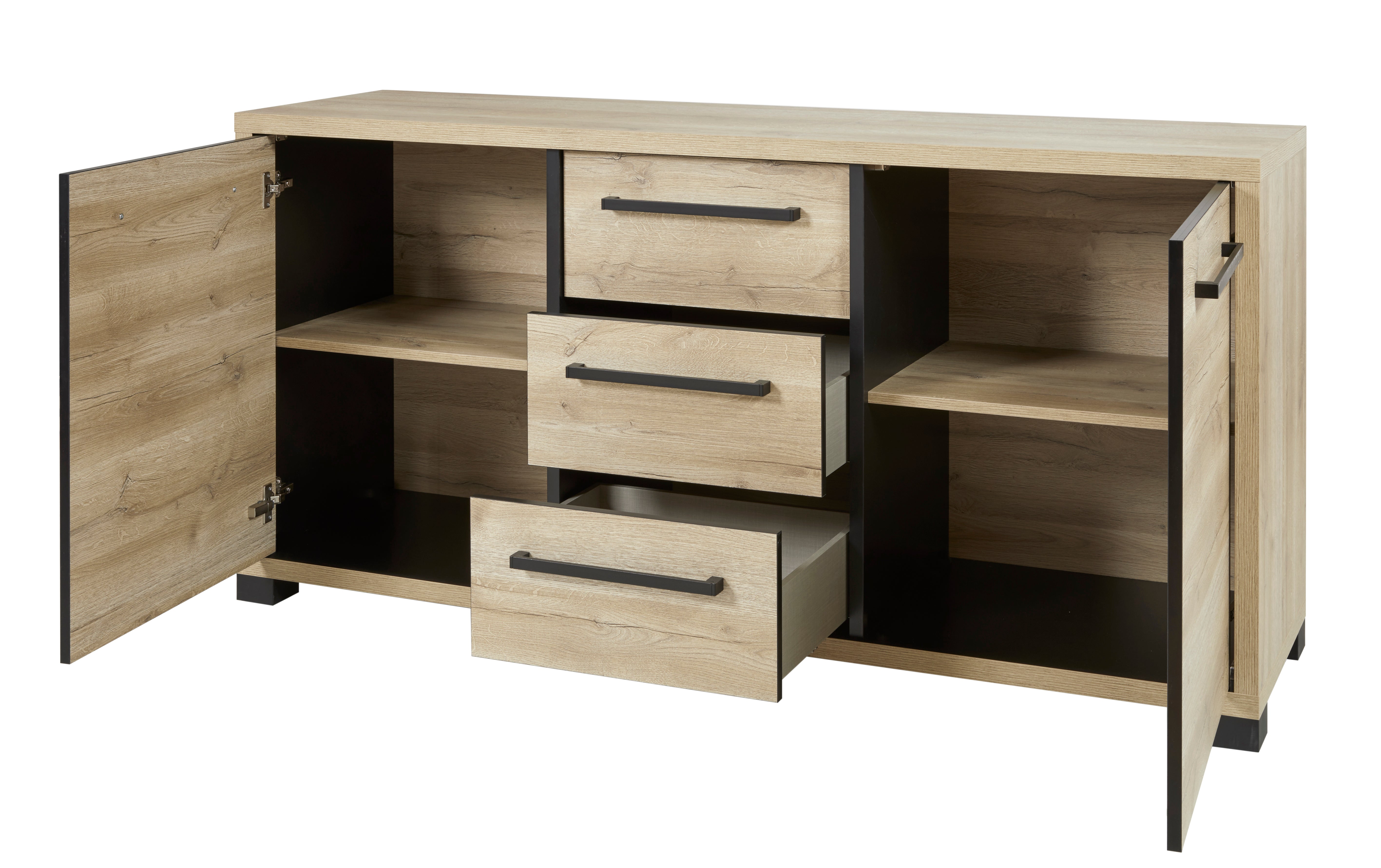 GBO - Dressoir Rico – 182 cm – Arizona oak + nero