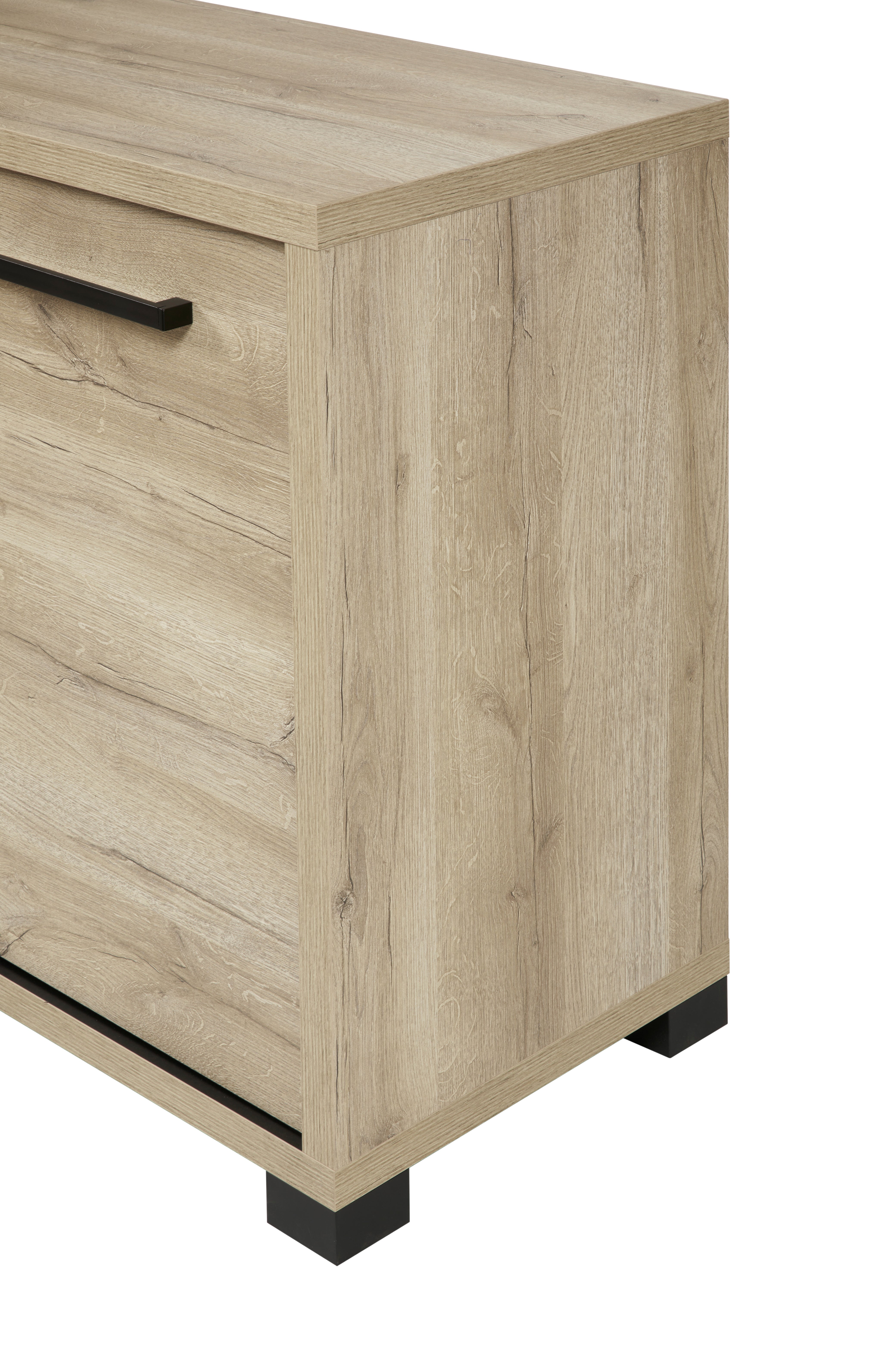 GBO - Dressoir Rico – 240 cm – Melamine, Arizona oak + nero