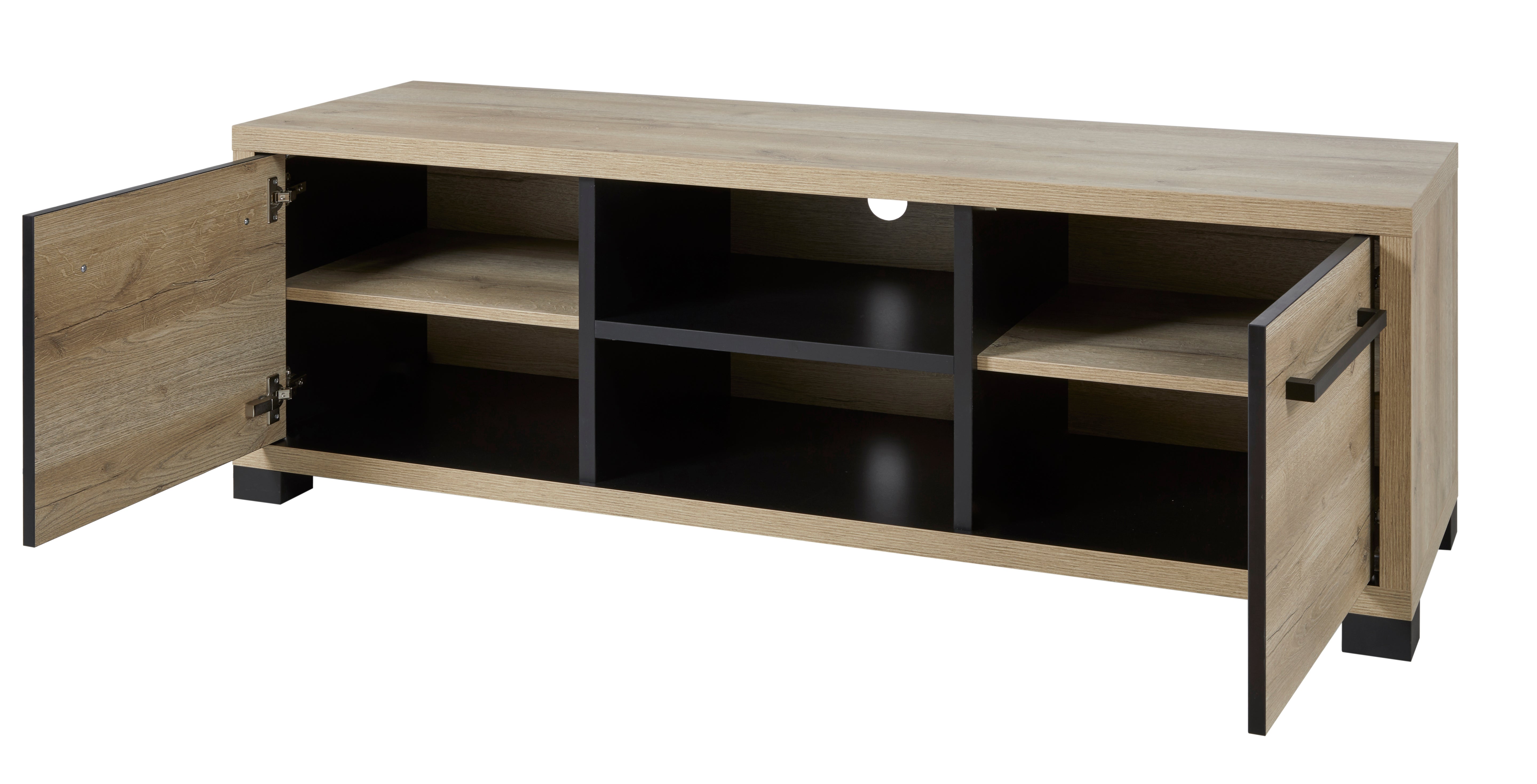 GBO - Meuble TV Rico – 164 cm – Chêne Arizona + nero