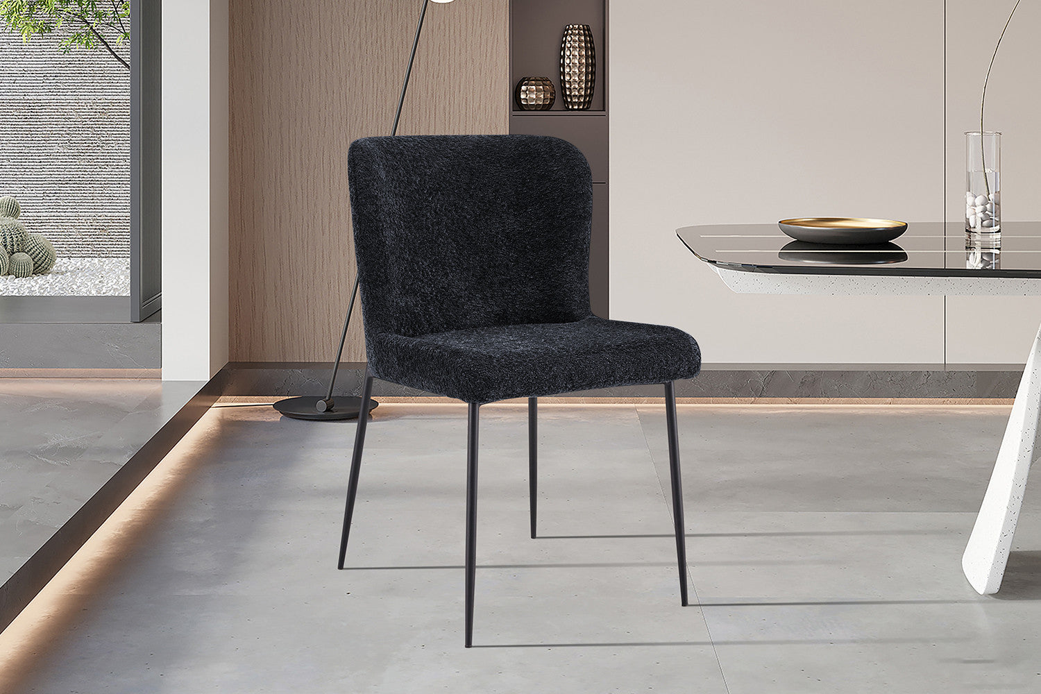 Rousseau - Stoel Lisa Boucle - Donkergrijs - 85x50x62 cm
