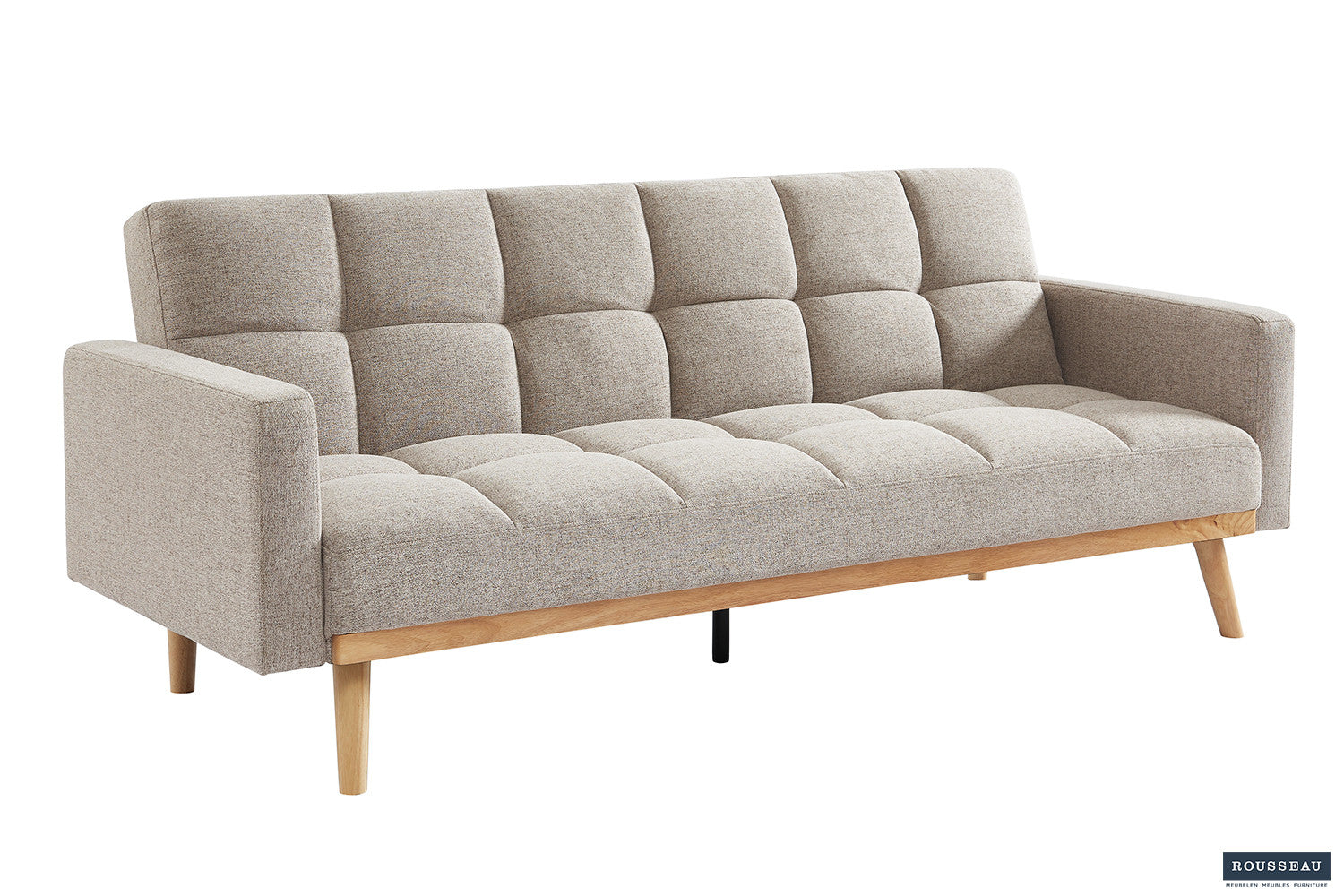 Rousseau - Canapé-lit Adana - Tissu beige – 214 x 84 cm