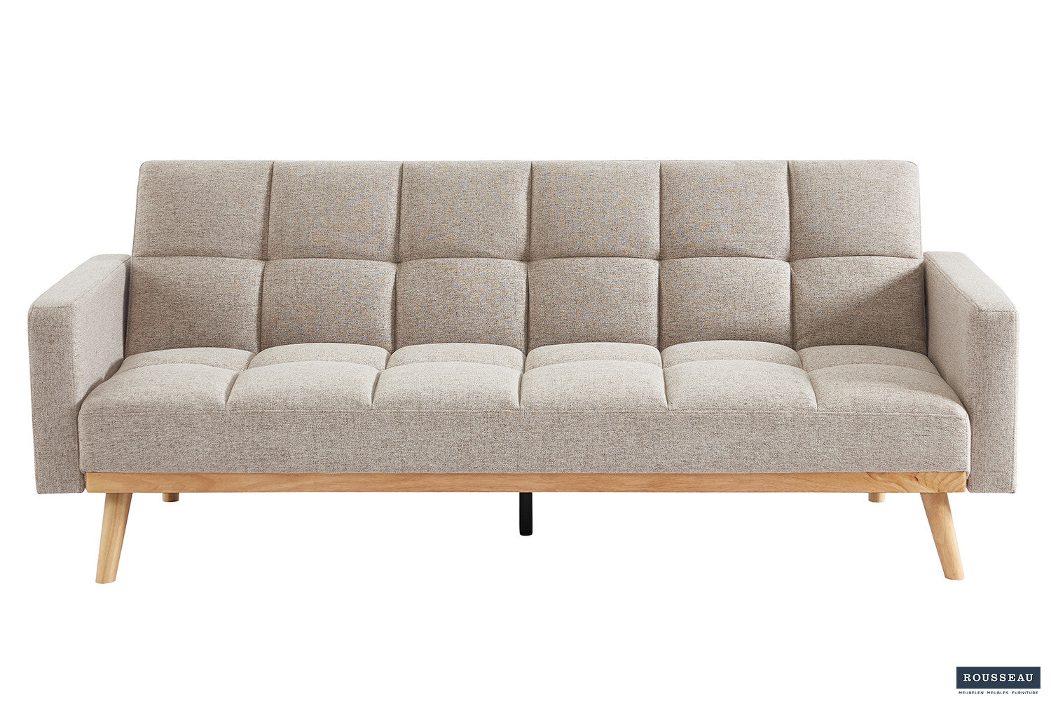 Rousseau - Canapé-lit Adana - Tissu beige – 214 x 84 cm