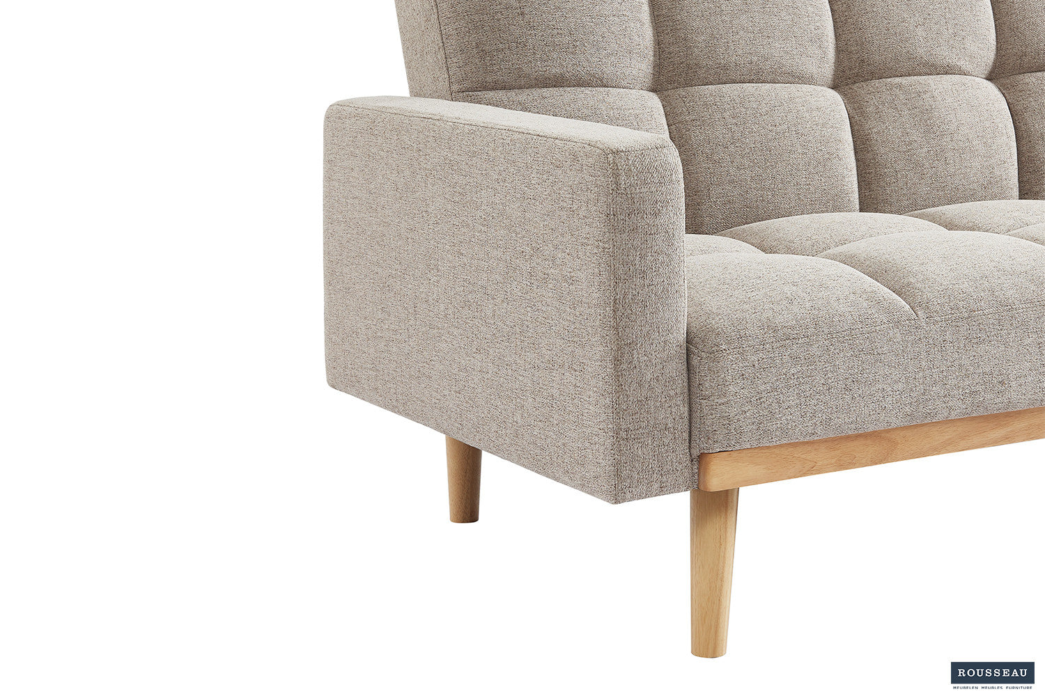 Rousseau - Canapé-lit Adana - Tissu beige – 214 x 84 cm