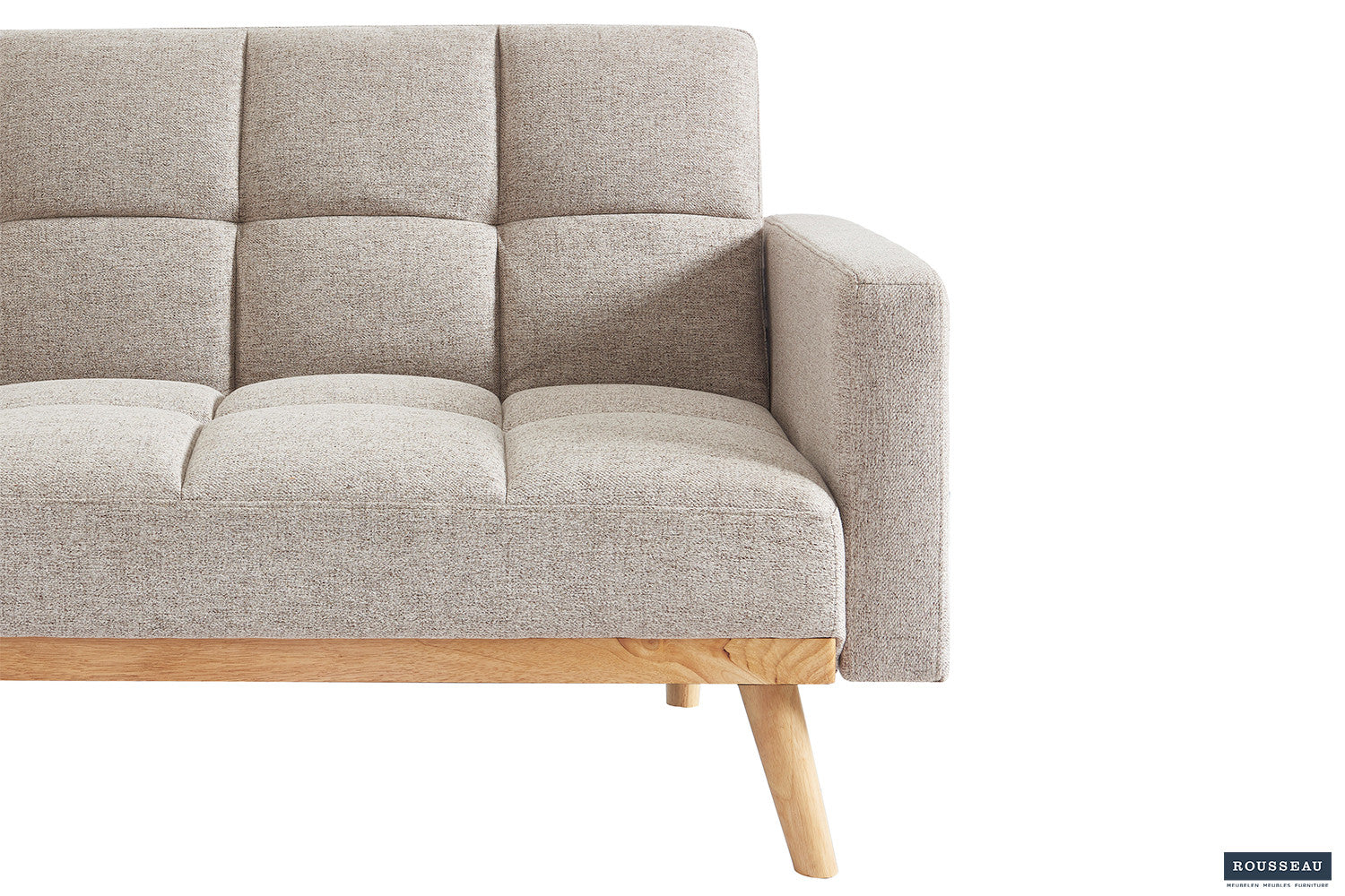 Rousseau - Canapé-lit Adana - Tissu beige – 214 x 84 cm