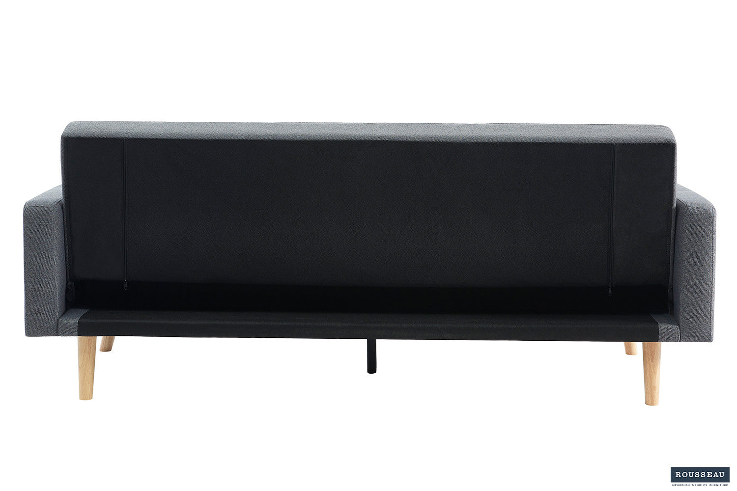 Rousseau - Canapé-lit Adana - Tissu gris foncé – 214 x 84 cm