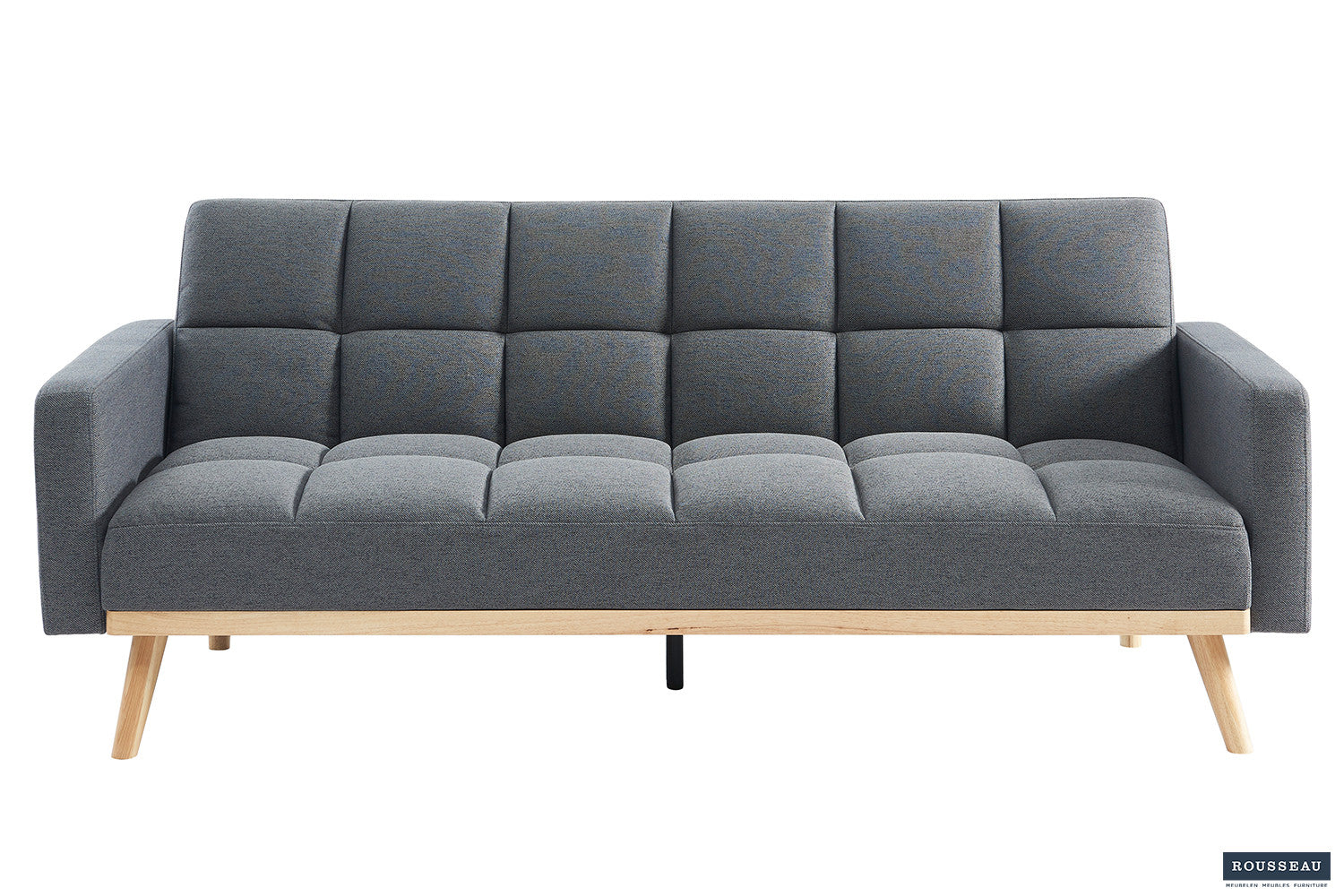 Rousseau - Canapé-lit Adana - Tissu gris foncé – 214 x 84 cm
