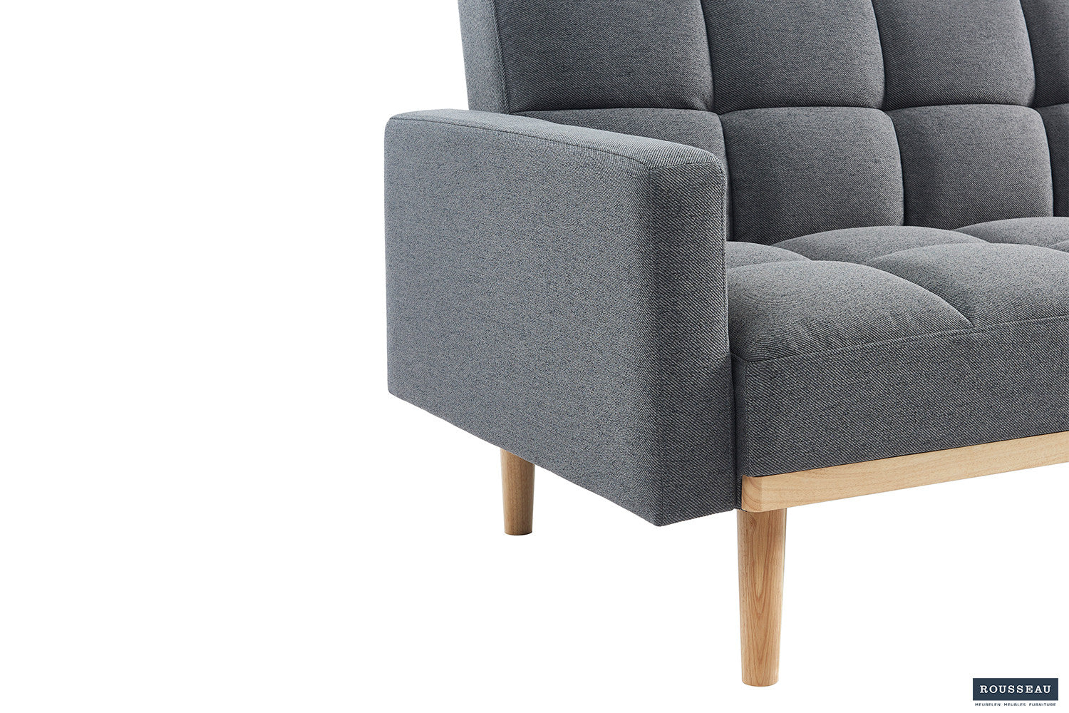 Rousseau - Canapé-lit Adana - Tissu gris foncé – 214 x 84 cm