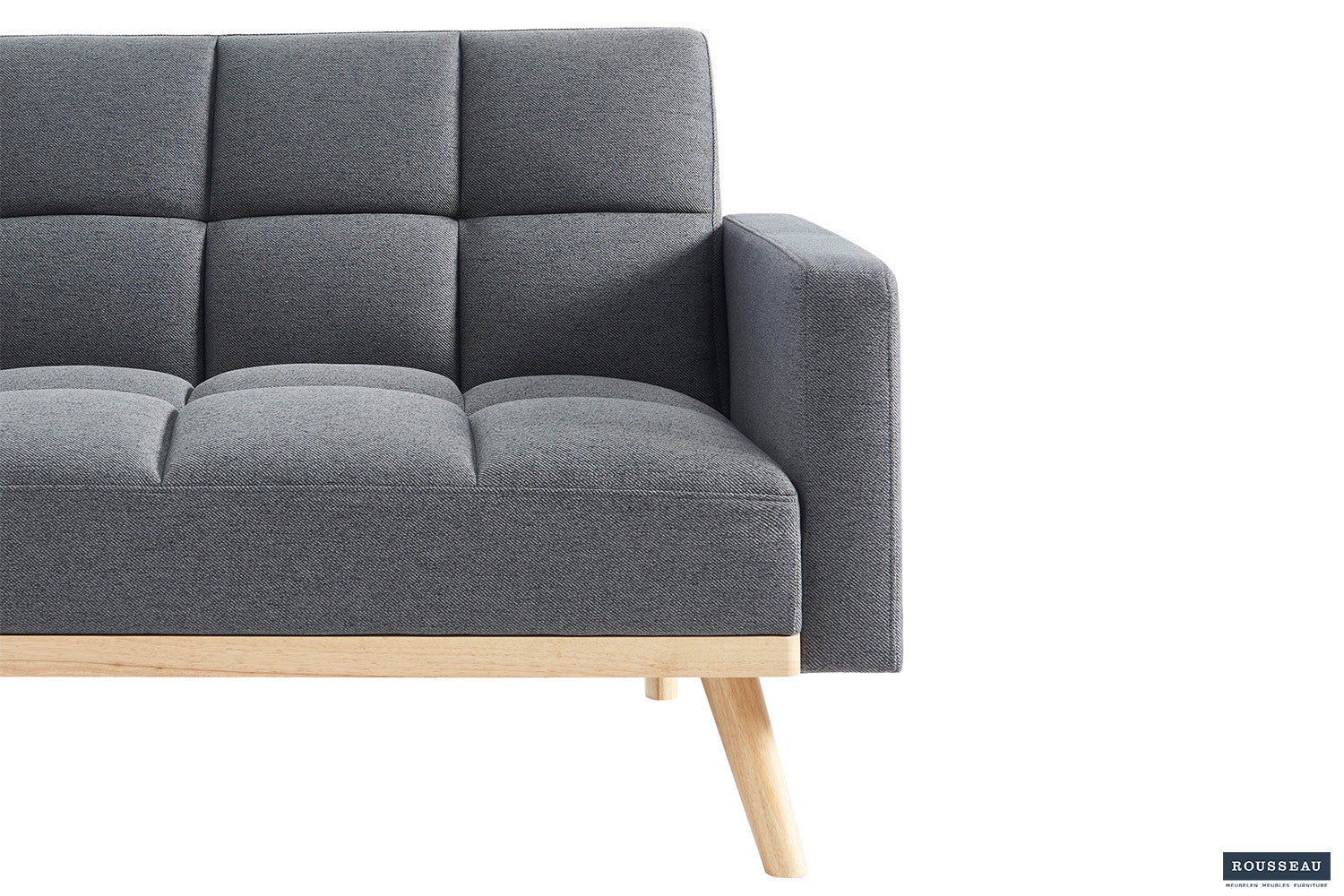 Rousseau - Canapé-lit Adana - Tissu gris foncé – 214 x 84 cm