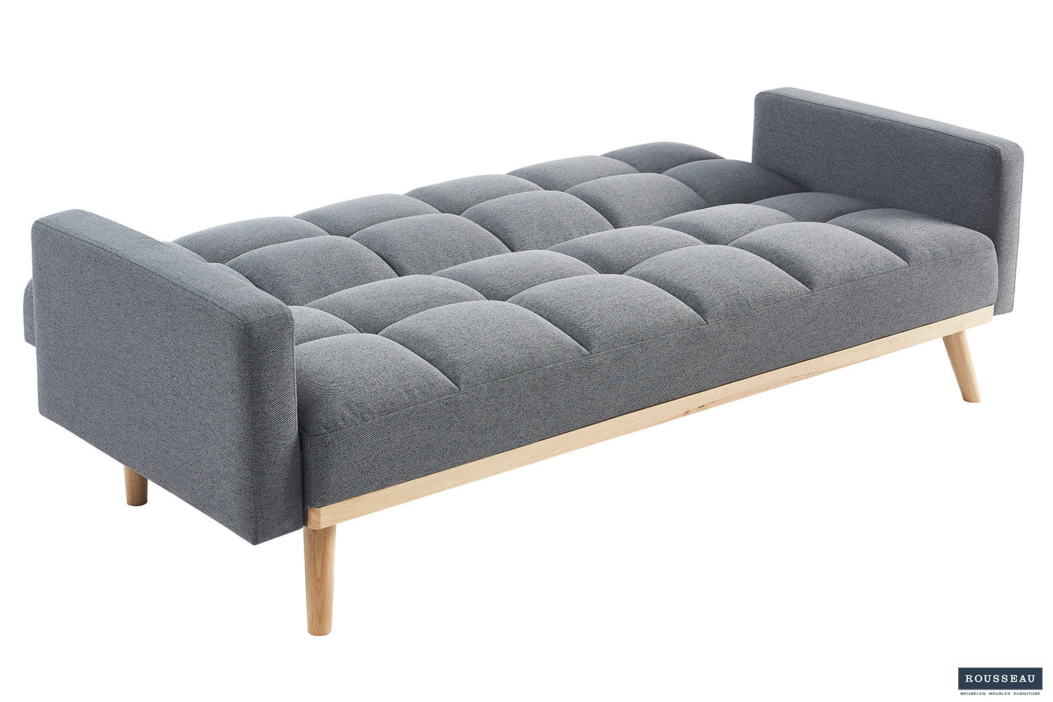 Rousseau - Canapé-lit Adana - Tissu gris foncé – 214 x 84 cm