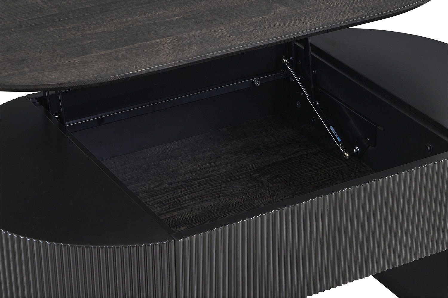 Rousseau - Salontafel Lagos - Lift-top Decor Donkerbruin - 45/62x120x70 cm