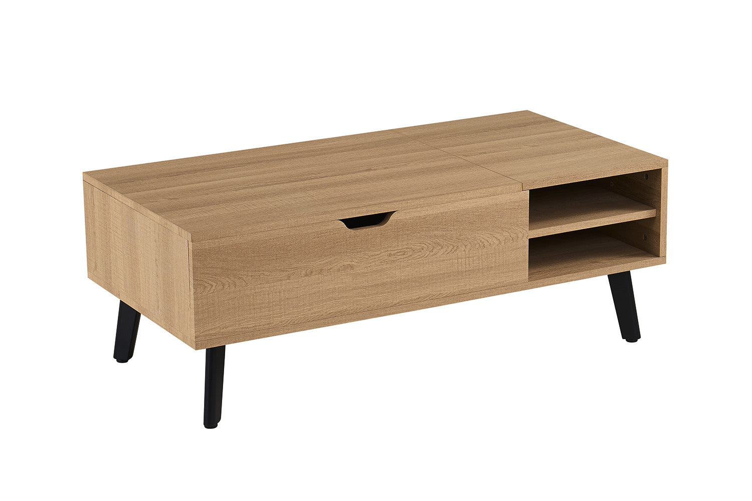 Rousseau - Salontafel Justine -Opklapbare top Decor Eik Naturel - 45/62x120x60 cm