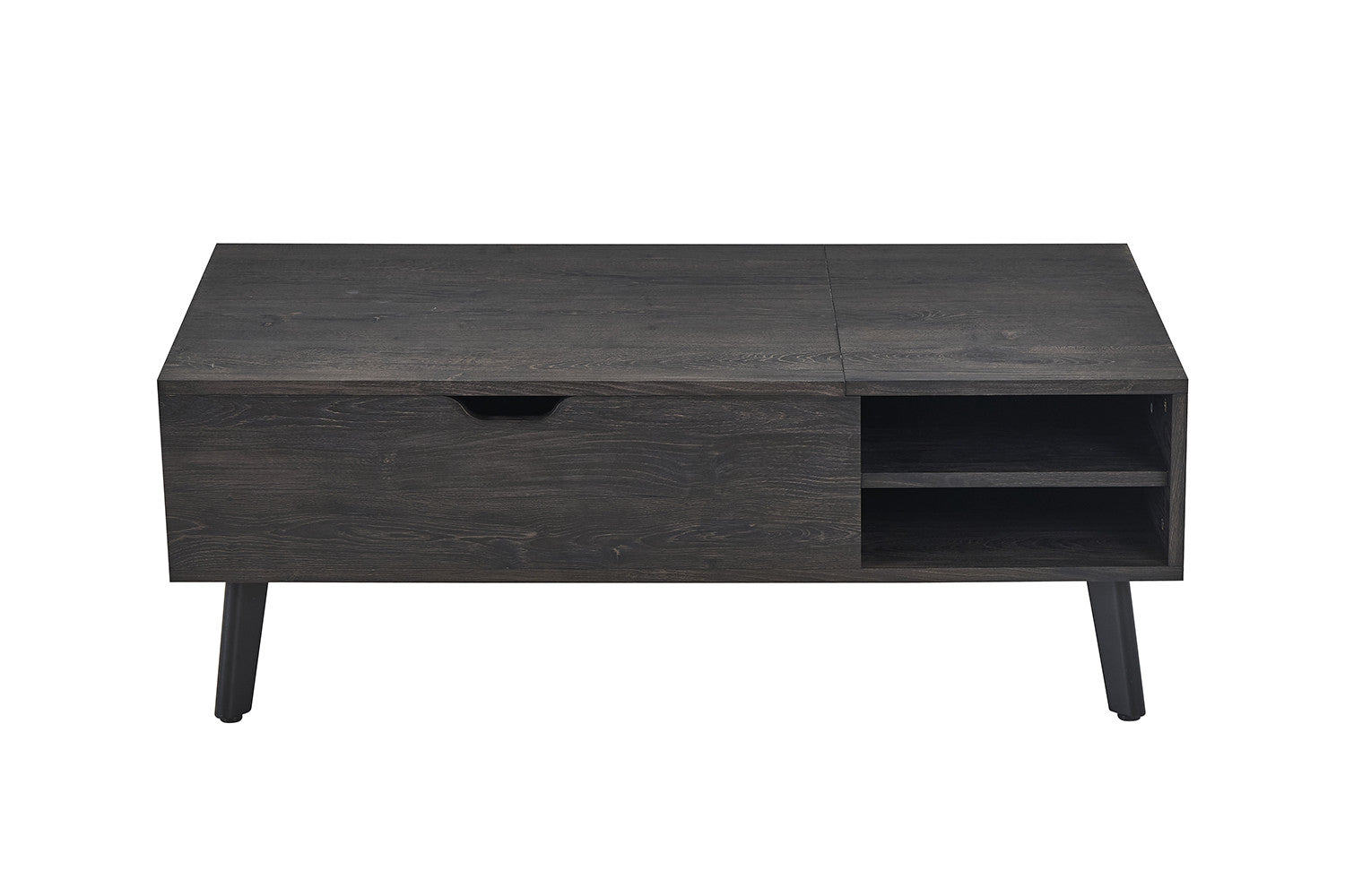 Rousseau - Salontafel Justine - Opklapbare top Decor Donkerbruin - 45/62x120x60 cm