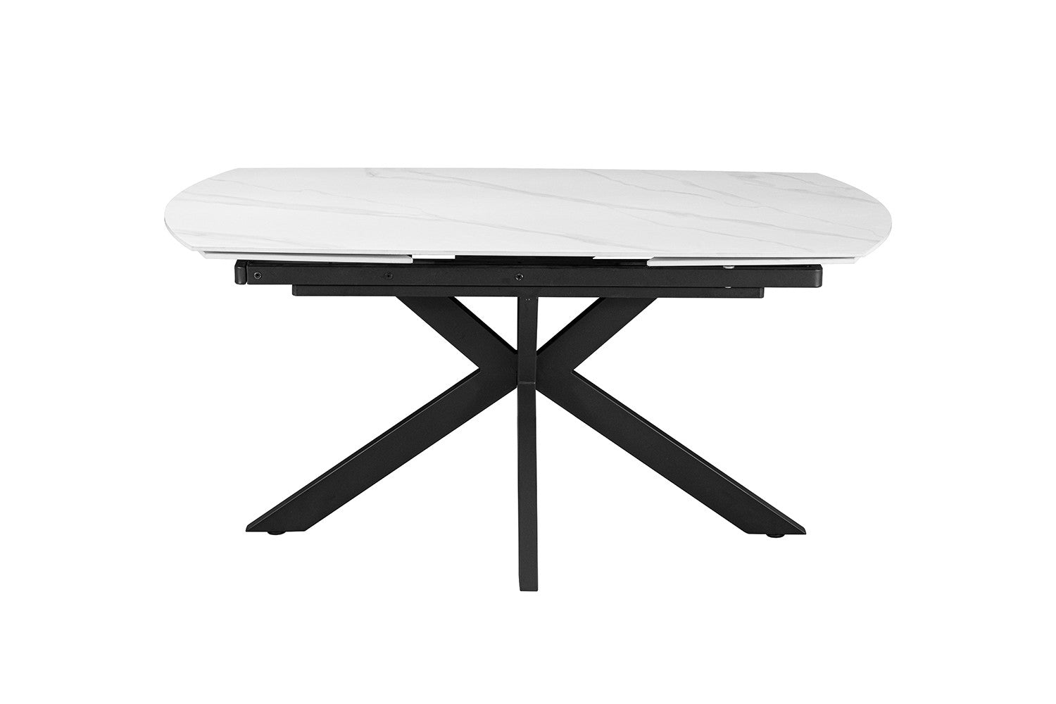 Rousseau - Uitschuifbare tafel Ares - Ovaal -  Steen Wit -  160-240 cm