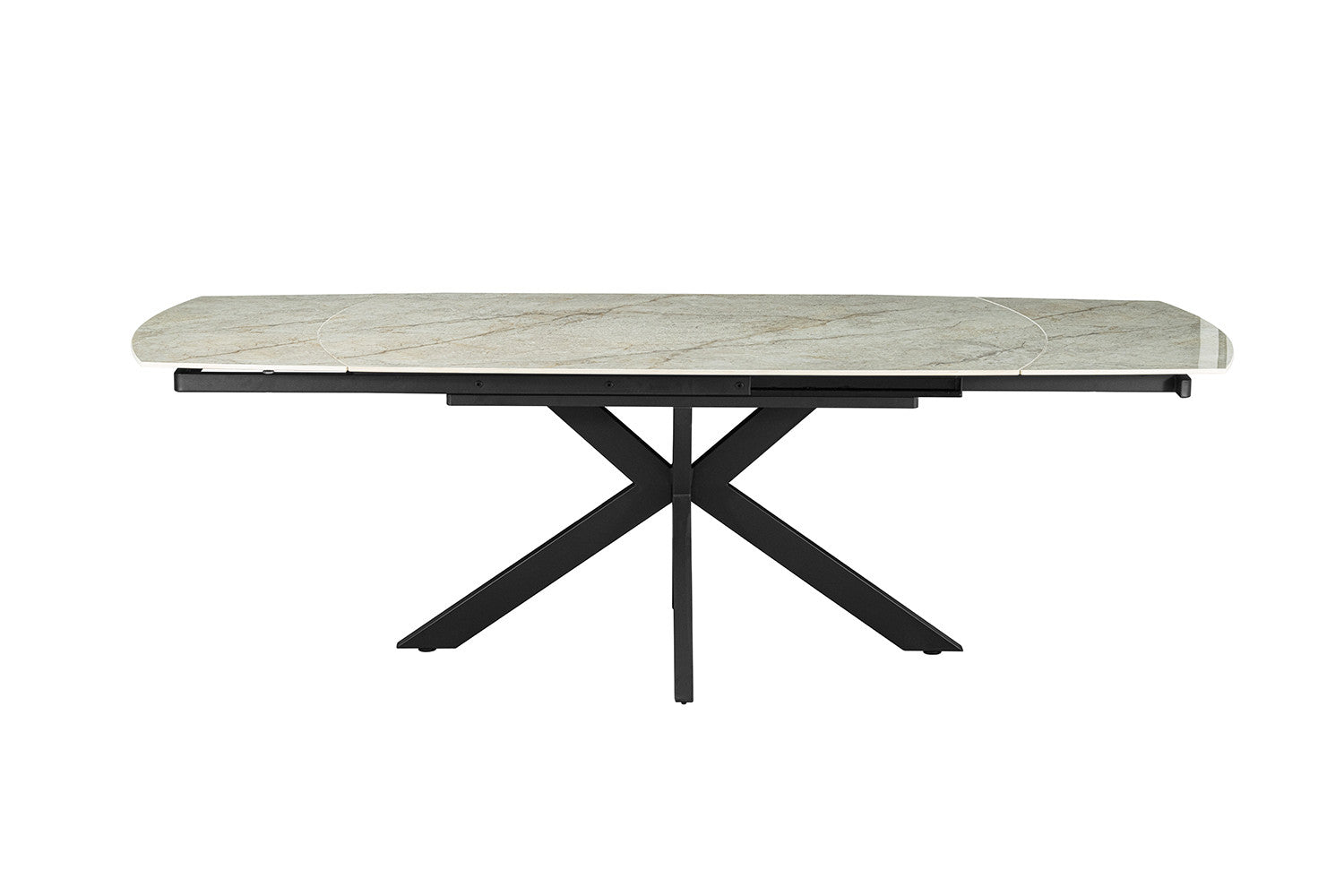 Rousseau - Table extensible Ares - Pierre Beige Brillant - 160-240 cm