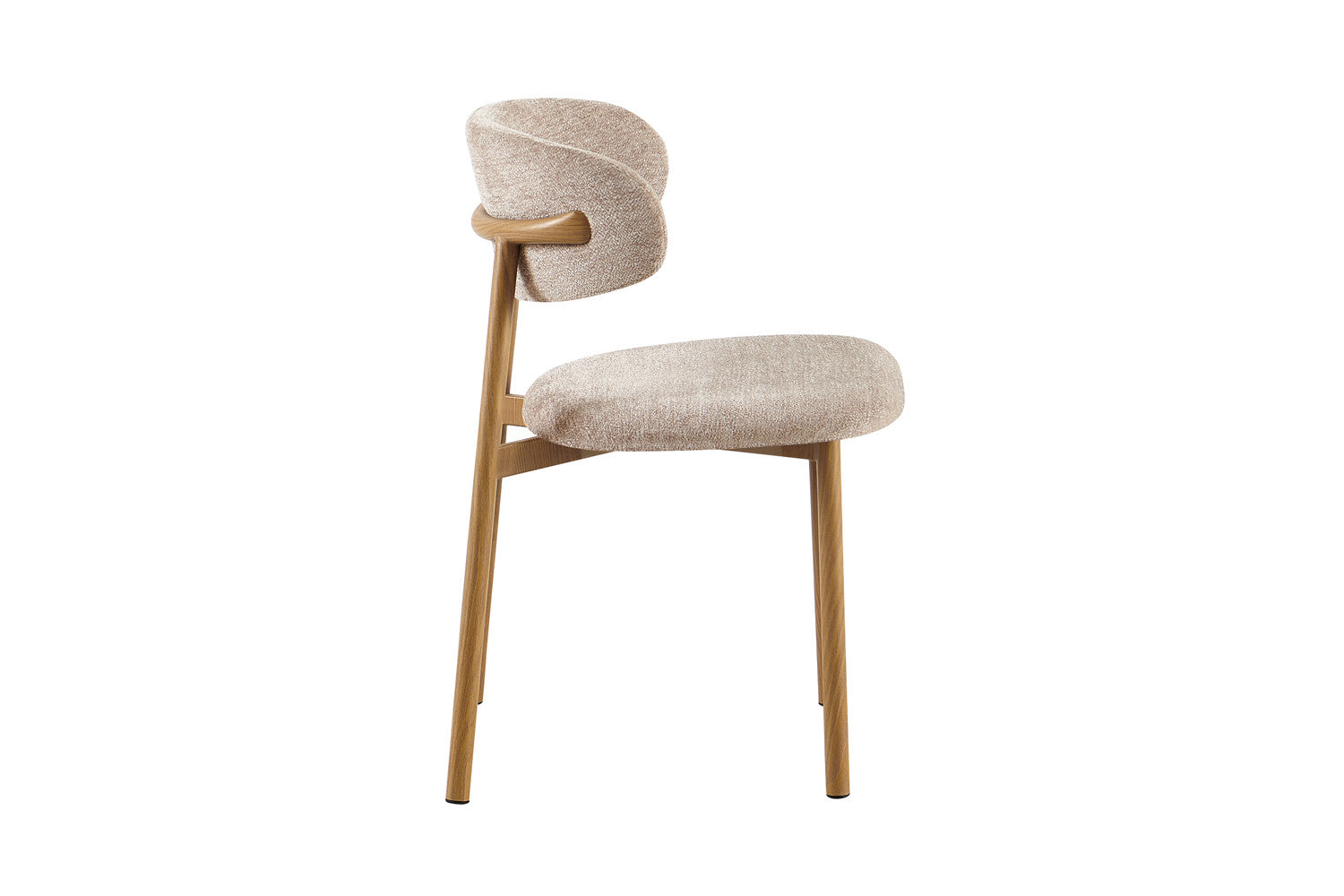 Rousseau - Chaise de salle à manger Coco - Tissu - Sable - 78x53x52 cm