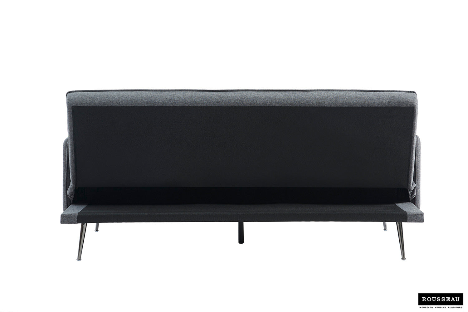 Rousseau - Canapé Lit clic-clac Sivas - Gris - 95x199x89 cm