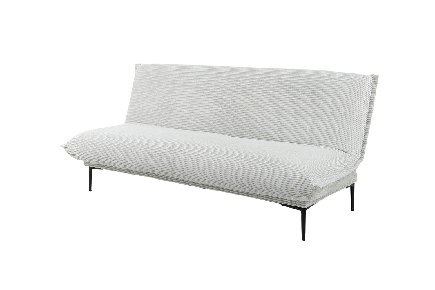Rousseau - Zetelbed Alisa Corduroy Lichtgrijs - 82.5x190x81.5 cm