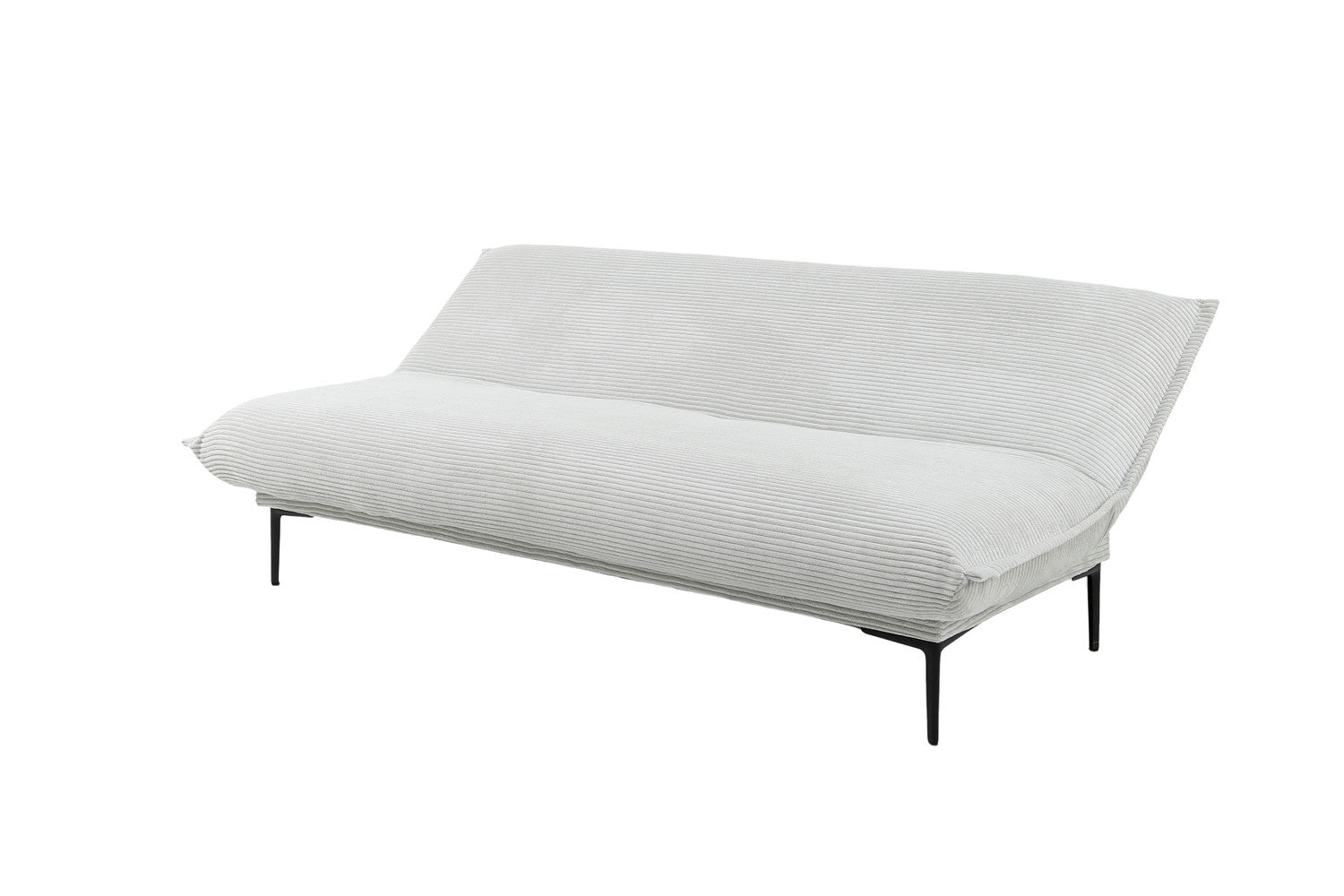 Rousseau - Zetelbed Alisa Corduroy Lichtgrijs - 82.5x190x81.5 cm
