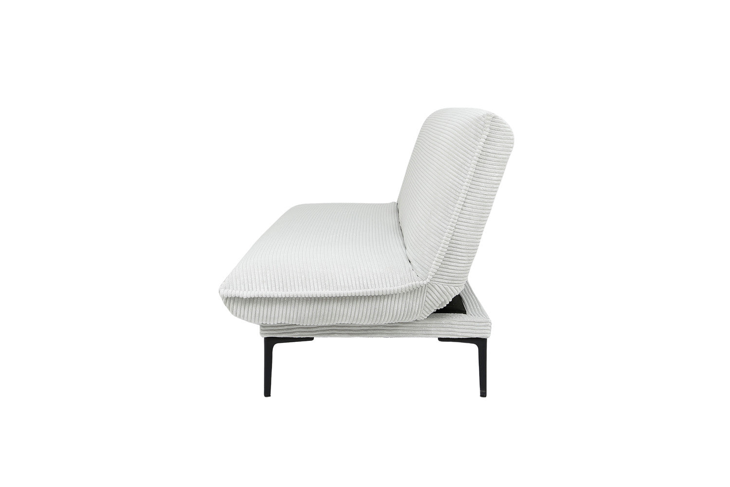 Rousseau - Zetelbed Alisa Corduroy Lichtgrijs - 82.5x190x81.5 cm