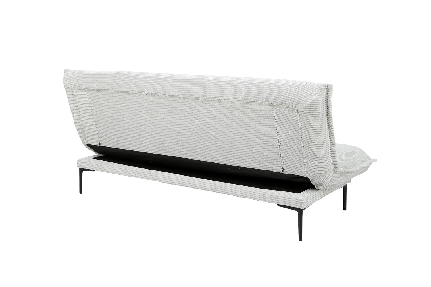 Rousseau - Zetelbed Alisa Corduroy Lichtgrijs - 82.5x190x81.5 cm