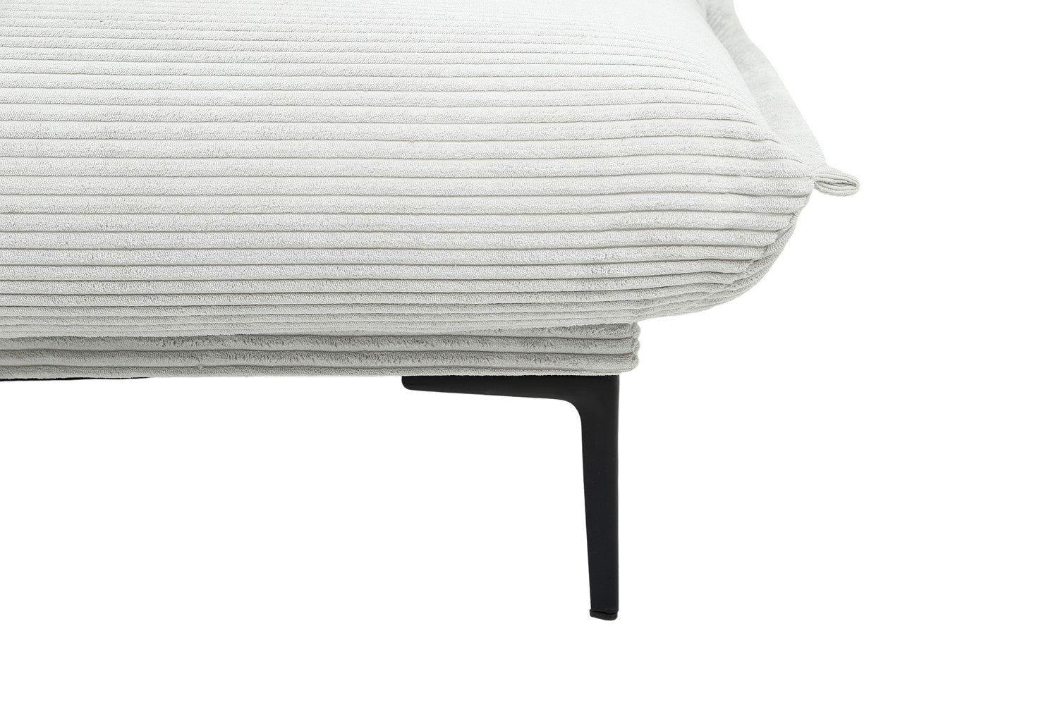 Rousseau - Zetelbed Alisa Corduroy Lichtgrijs - 82.5x190x81.5 cm