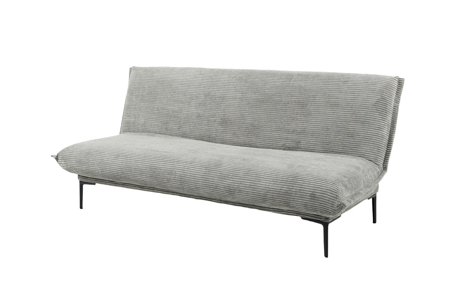Rousseau - Zetelbed Alisa Corduroy Donkergrijs - 82.5x190x81.5 cm