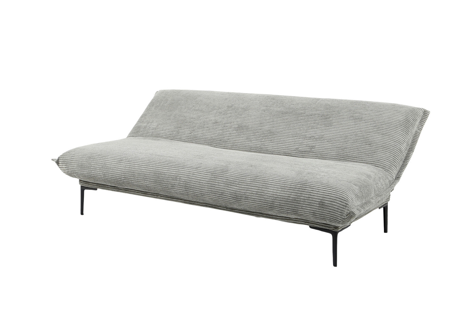 Rousseau - Zetelbed Alisa Corduroy Donkergrijs - 82.5x190x81.5 cm