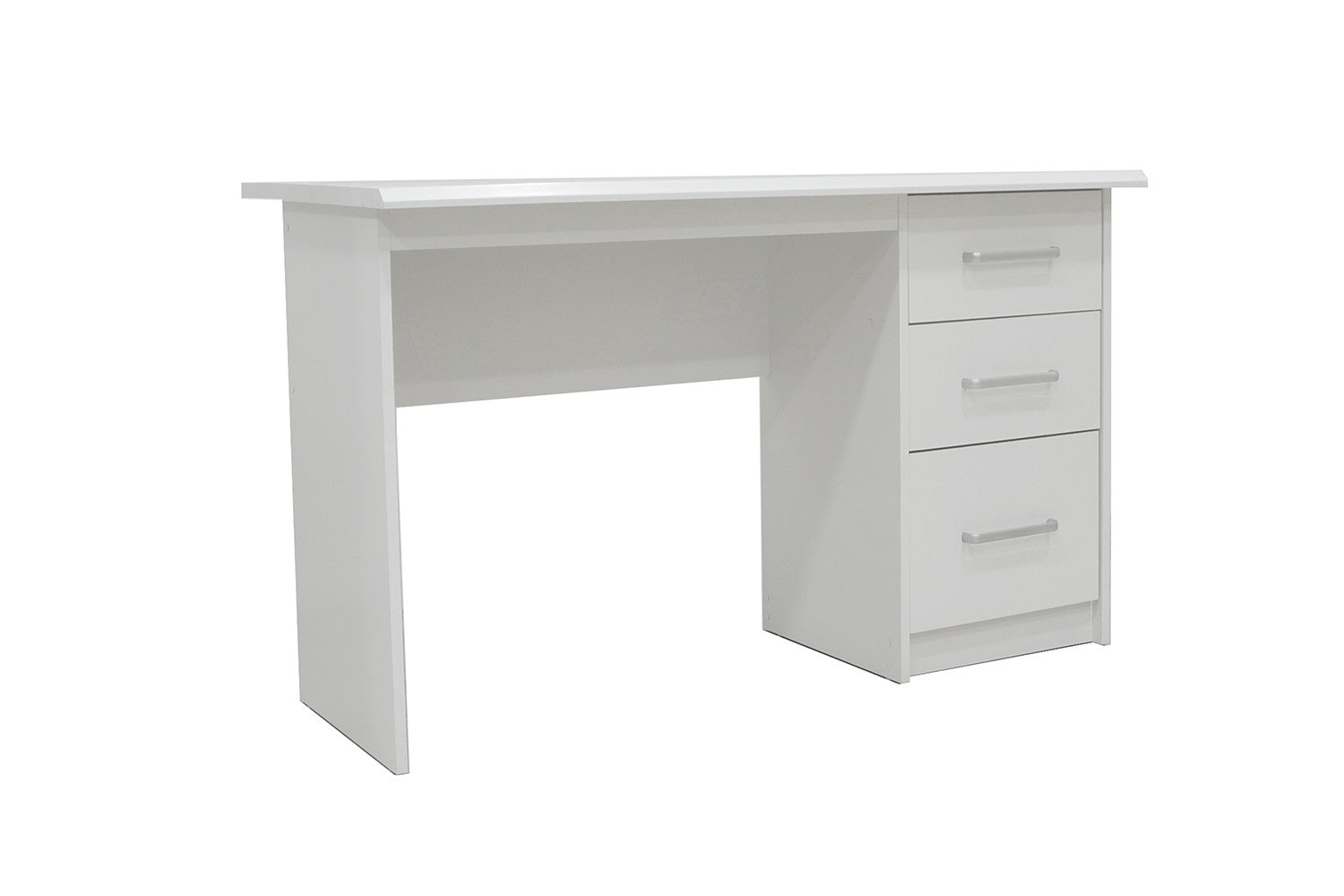 Rousseau - Bureau Mateo 3 tiroirs Blanc - 75x121x60 cm