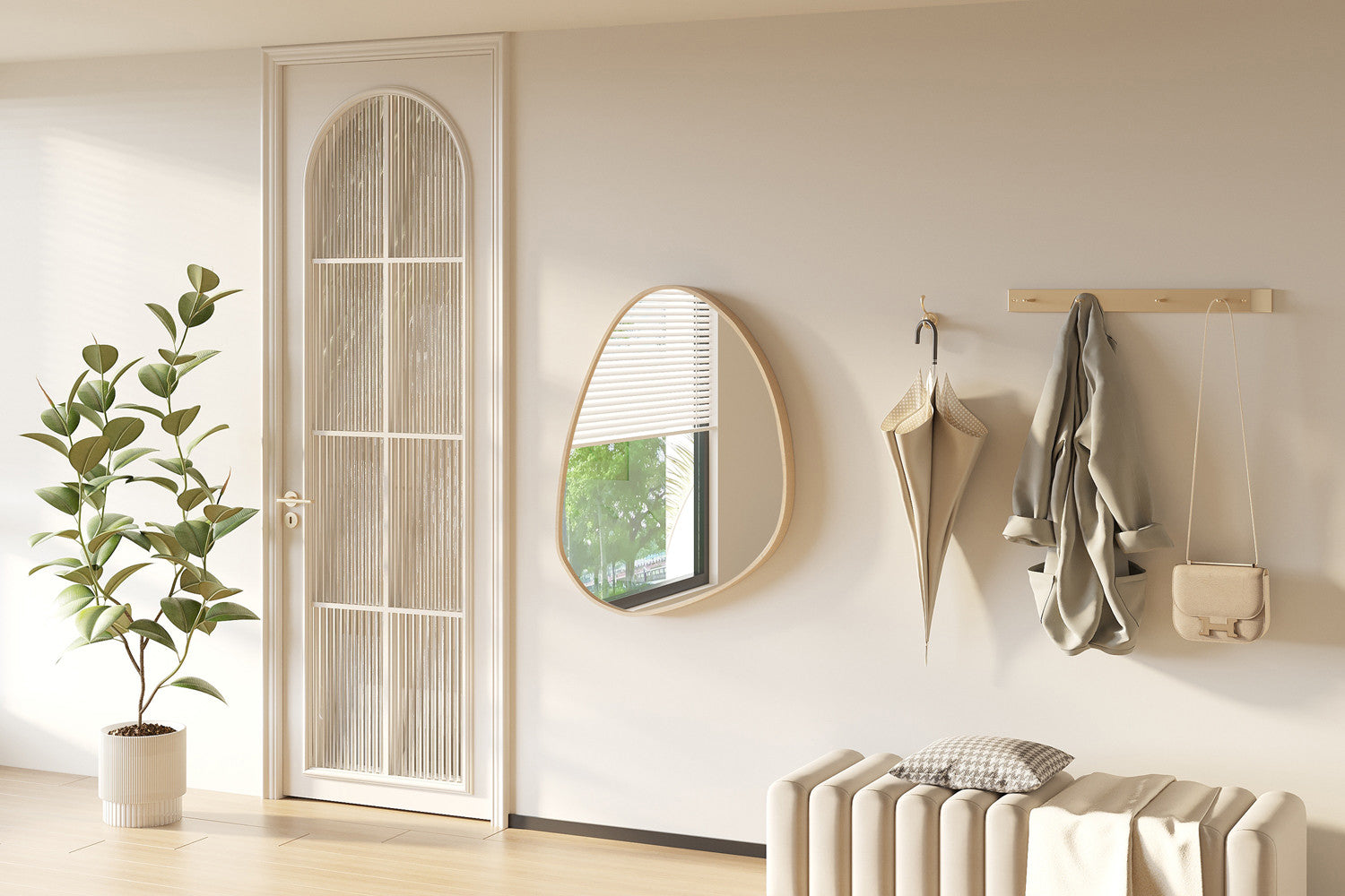 Rousseau - Spiegel Roza 80x60 Oude eik - 80x60x0.8 cm