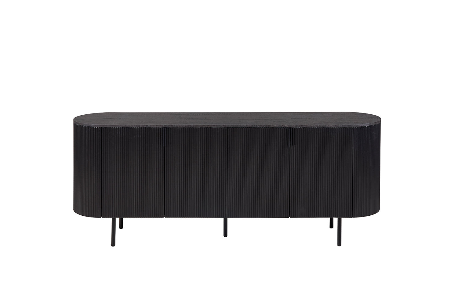 Rousseau - Buffet Lagos 200 cm Décor Marron Foncé - 80x200x45 cm