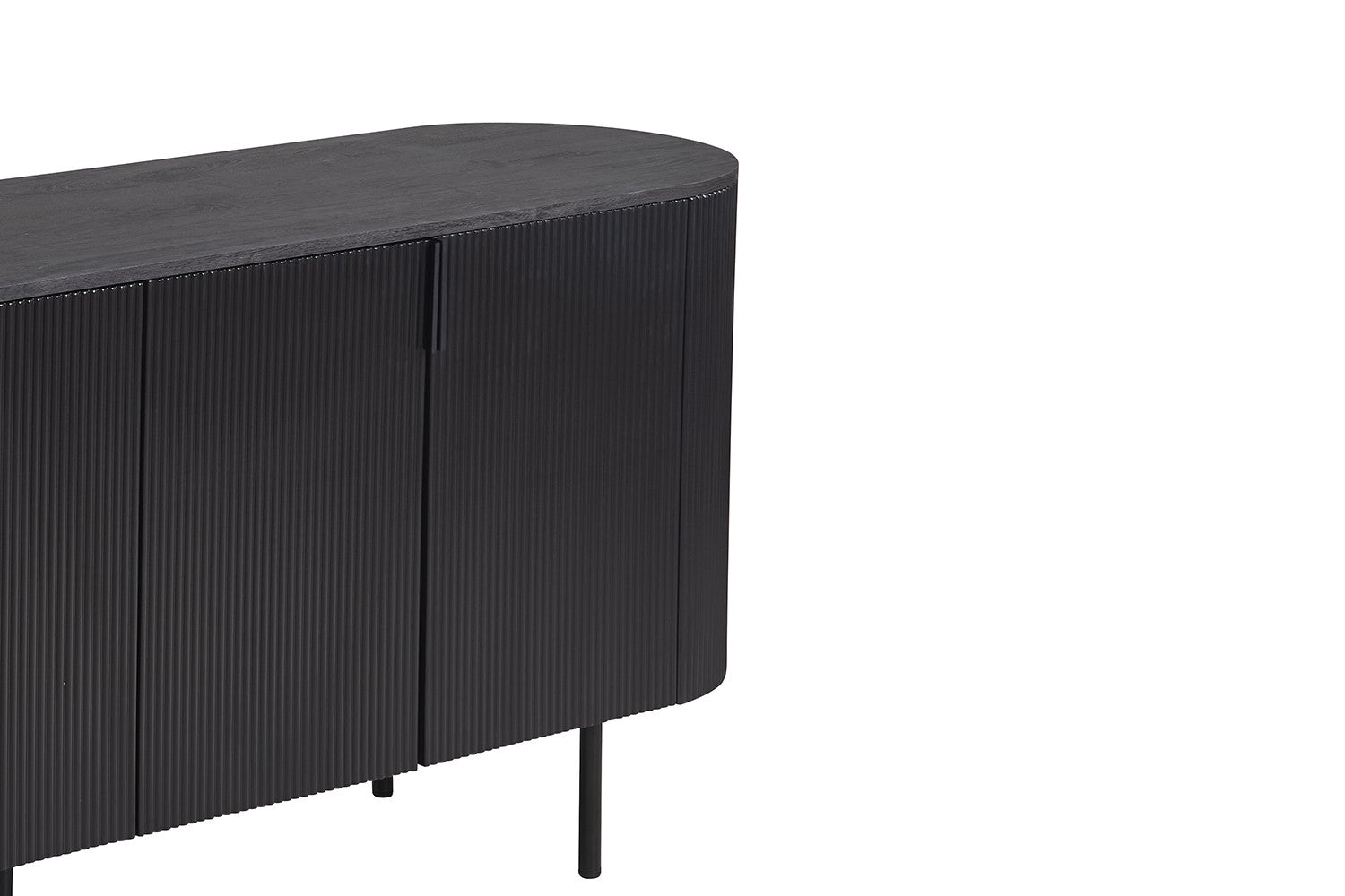 Rousseau - Buffet Lagos 200 cm Décor Marron Foncé - 80x200x45 cm