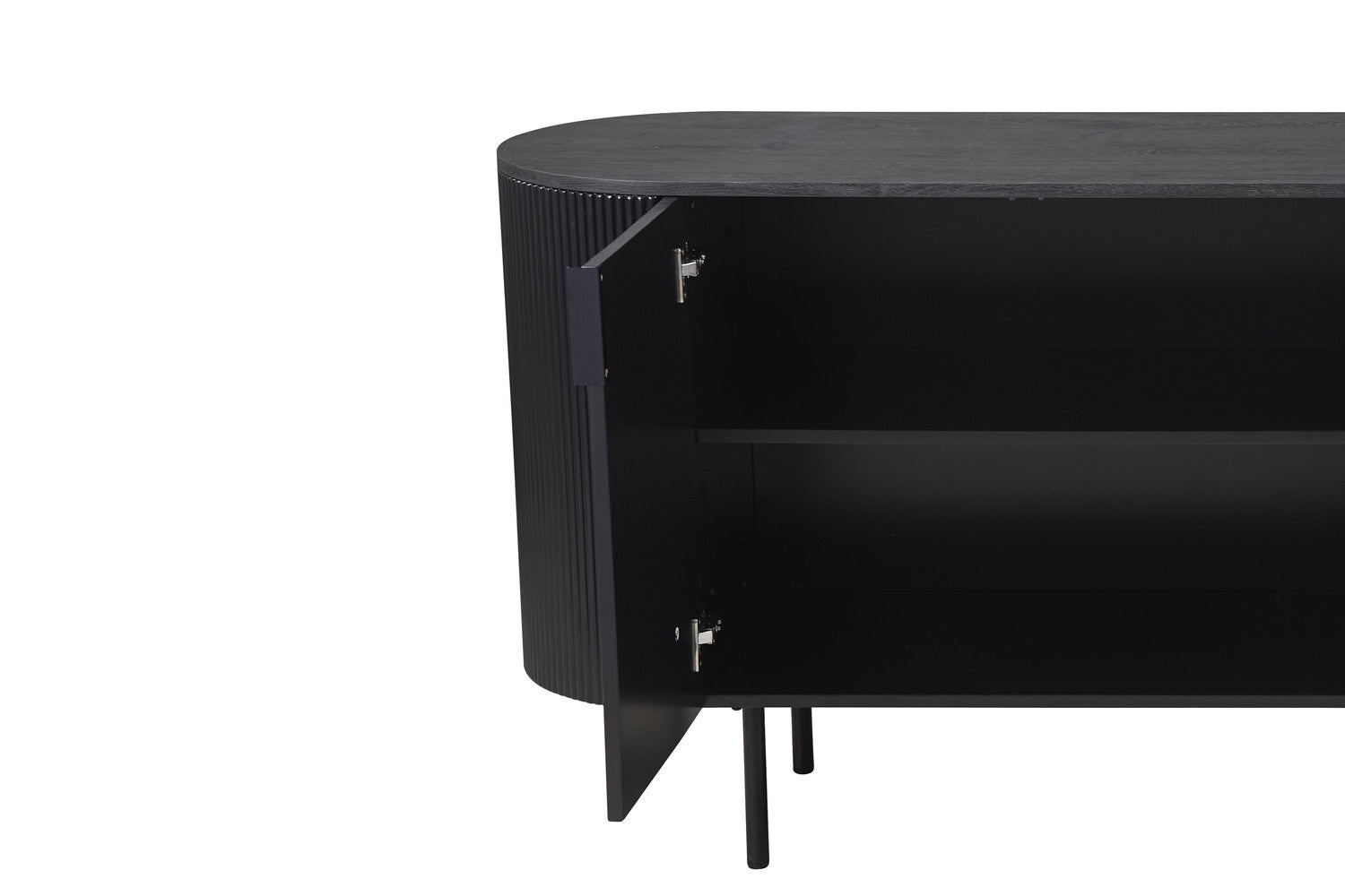 Rousseau - Buffet Lagos 200 cm Décor Marron Foncé - 80x200x45 cm