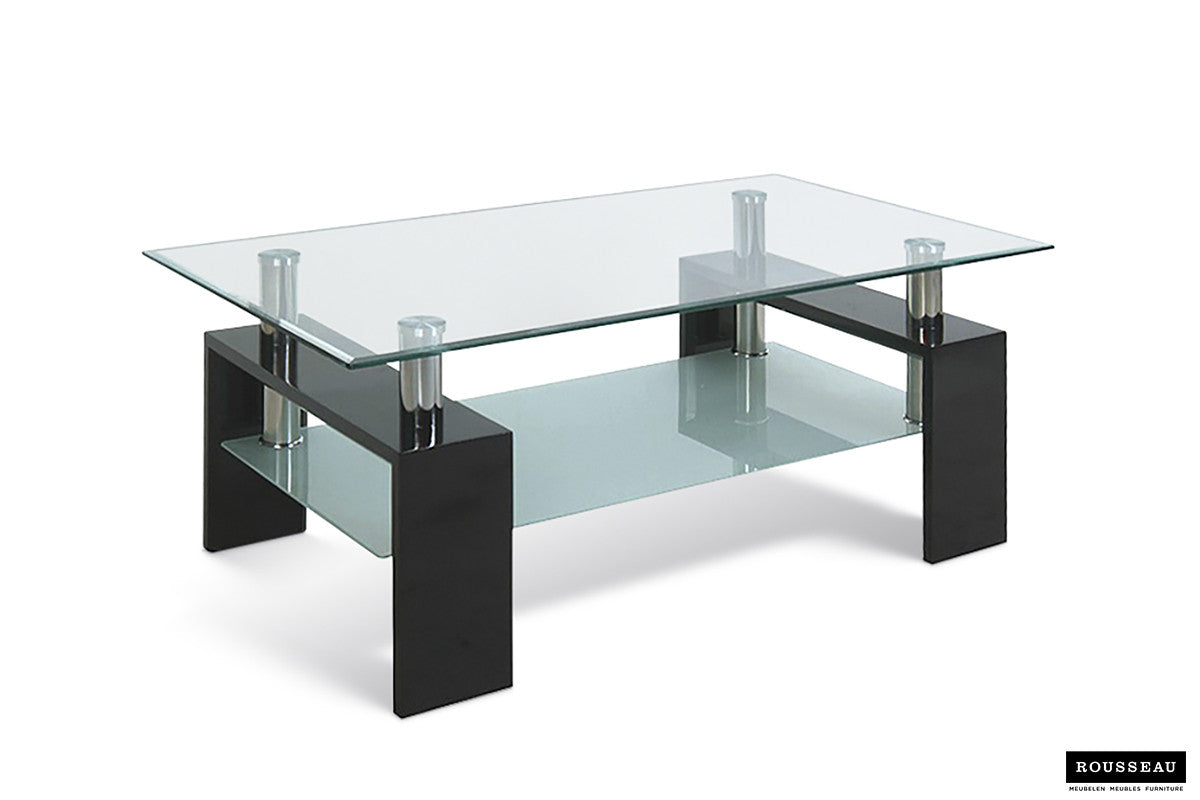 Rousseau - Salontafel Alana Hoogglans zwart - 45x100x60 cm