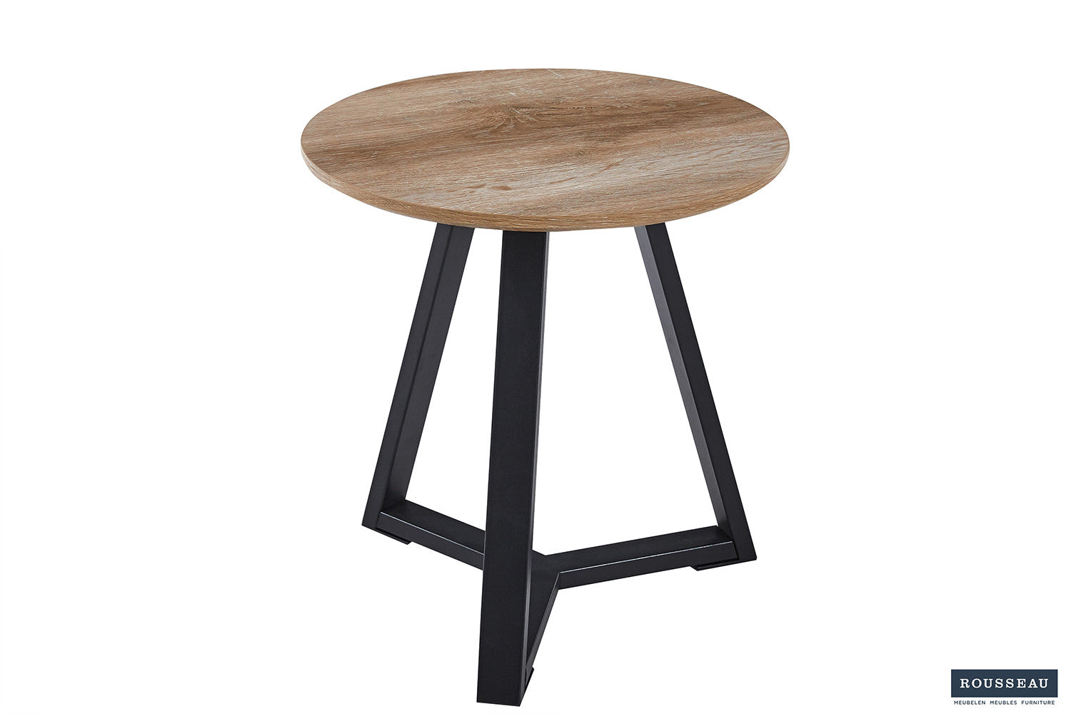 Rousseau - Table d'appoint Paso 2 Décor Vieux Chêne - 46x45x45 cm