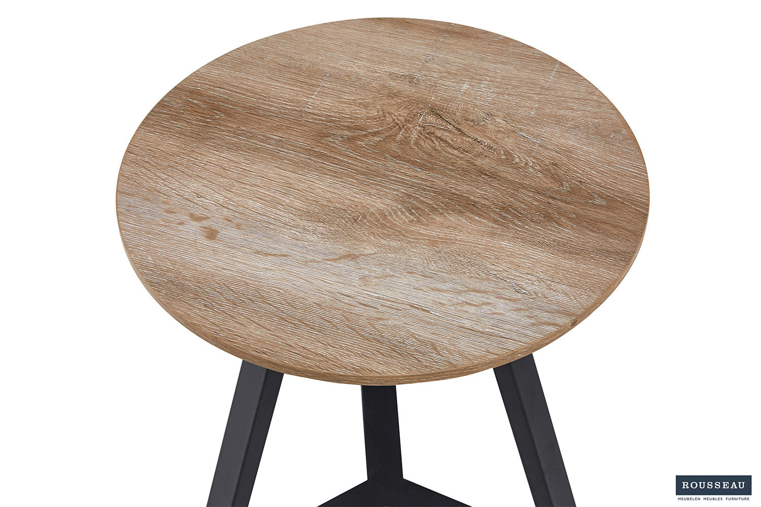 Rousseau - Table d'appoint Paso 2 Décor Vieux Chêne - 46x45x45 cm