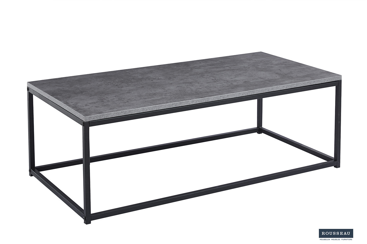 Rousseau - Table basse Dallas Décor Pierre Gris - 40x120x60 cm