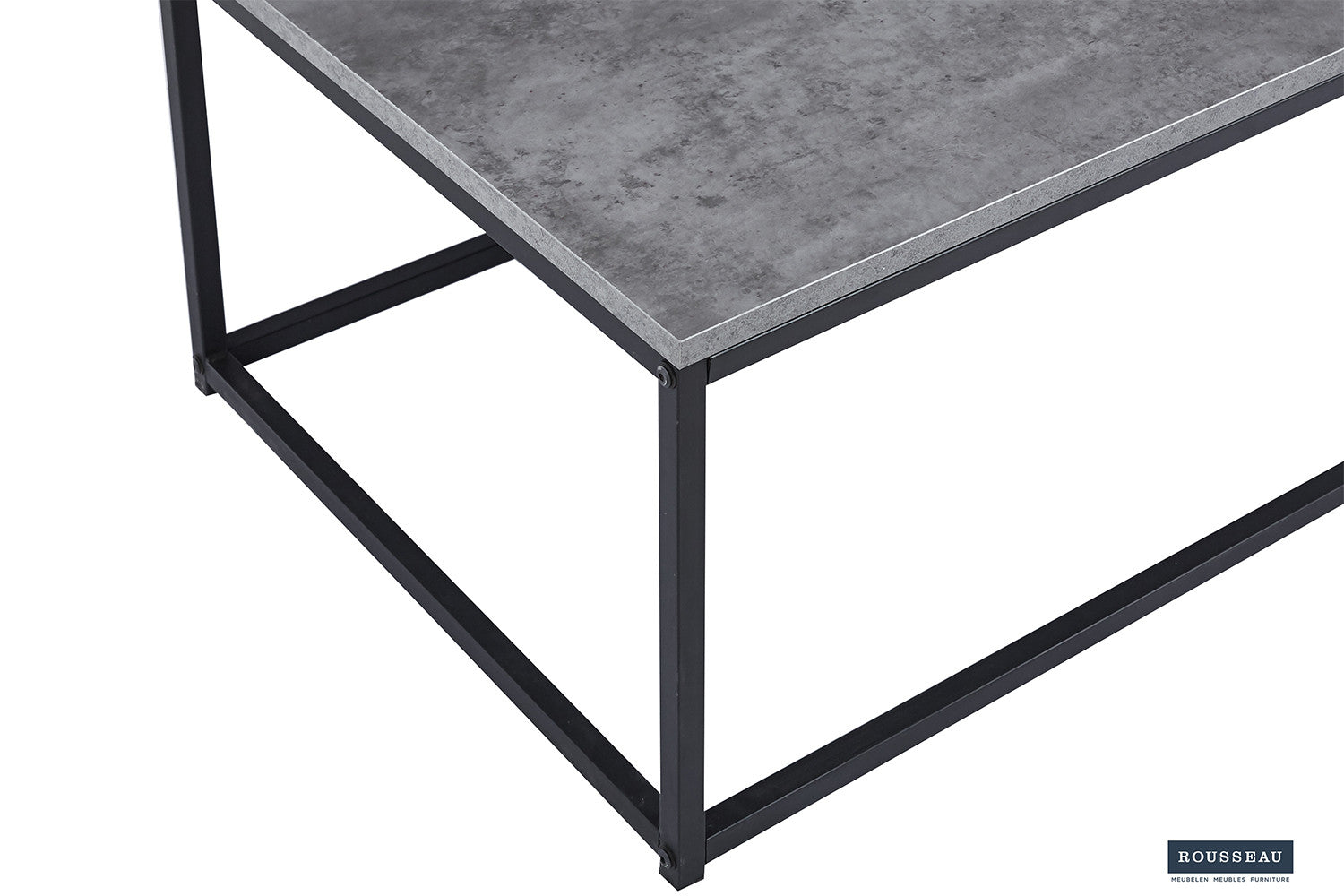 Rousseau - Table basse Dallas Décor Pierre Gris - 40x120x60 cm