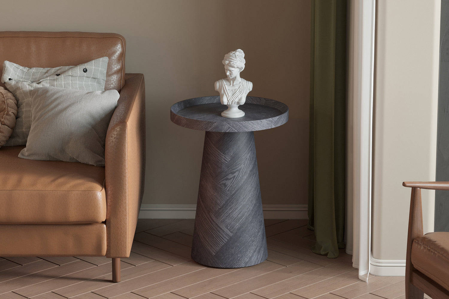 Rousseau - Salontafel Manus 45 cm Decor Donkergrijs - 58x45x45 cm