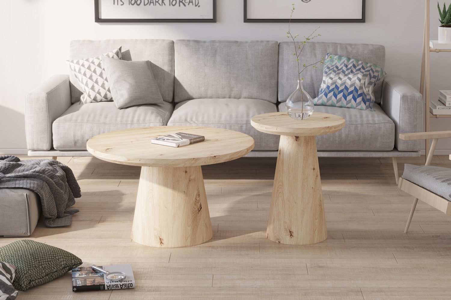Rousseau - Salontafel Lukas 45 cm Decor Oude eik - 55x45x45 cm