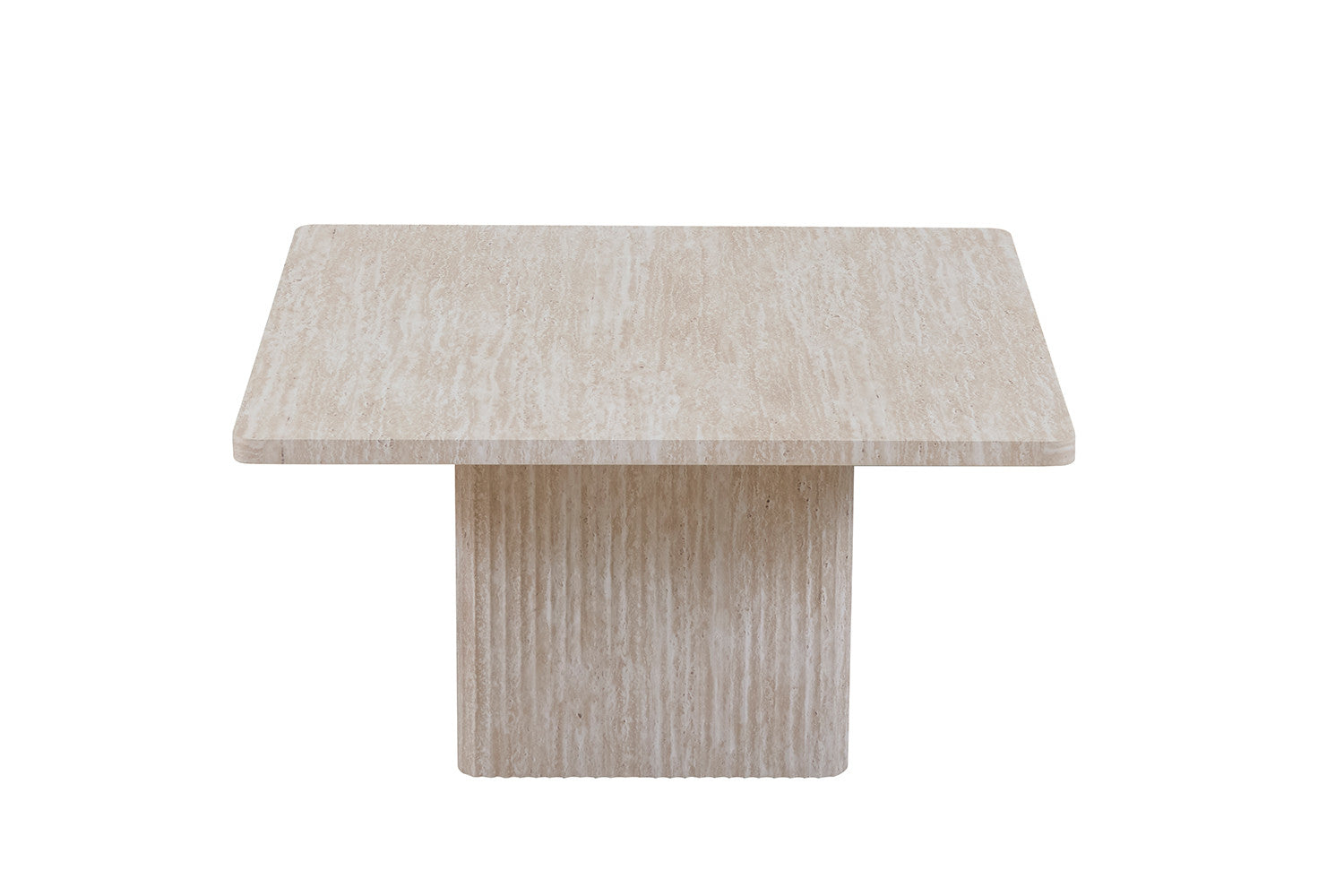Rousseau - Set van 2 Salontafels Bobby Decor travertin Beige - 52x60x80cm