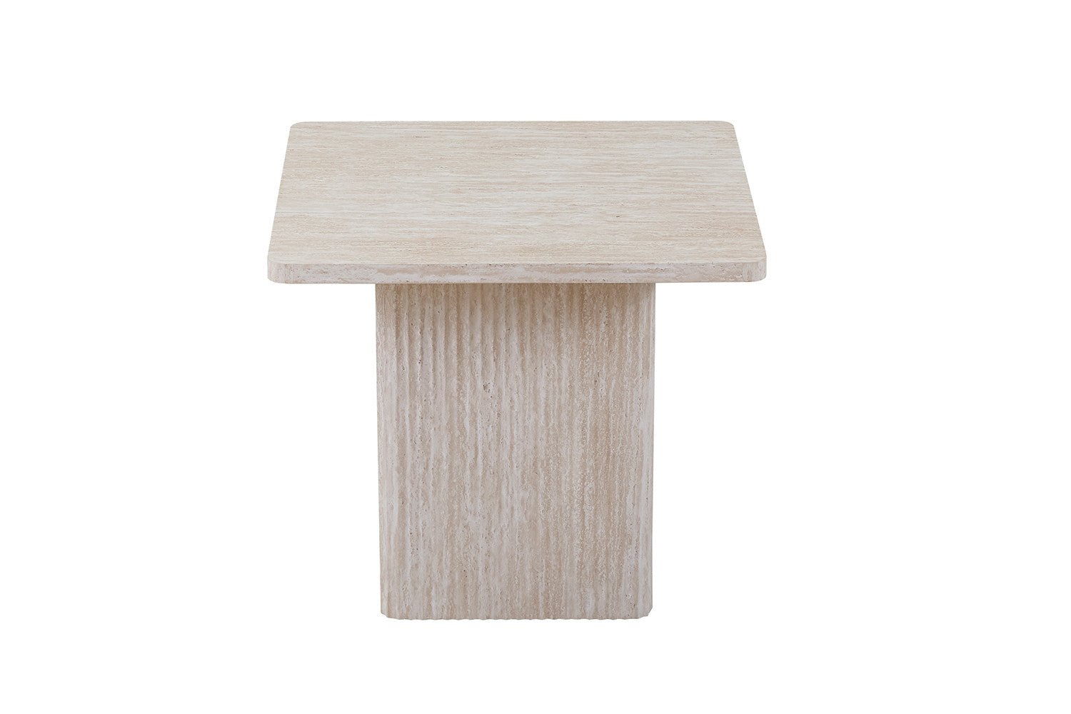 Rousseau - Set van 2 Salontafels Bobby Decor travertin Beige - 52x60x80cm