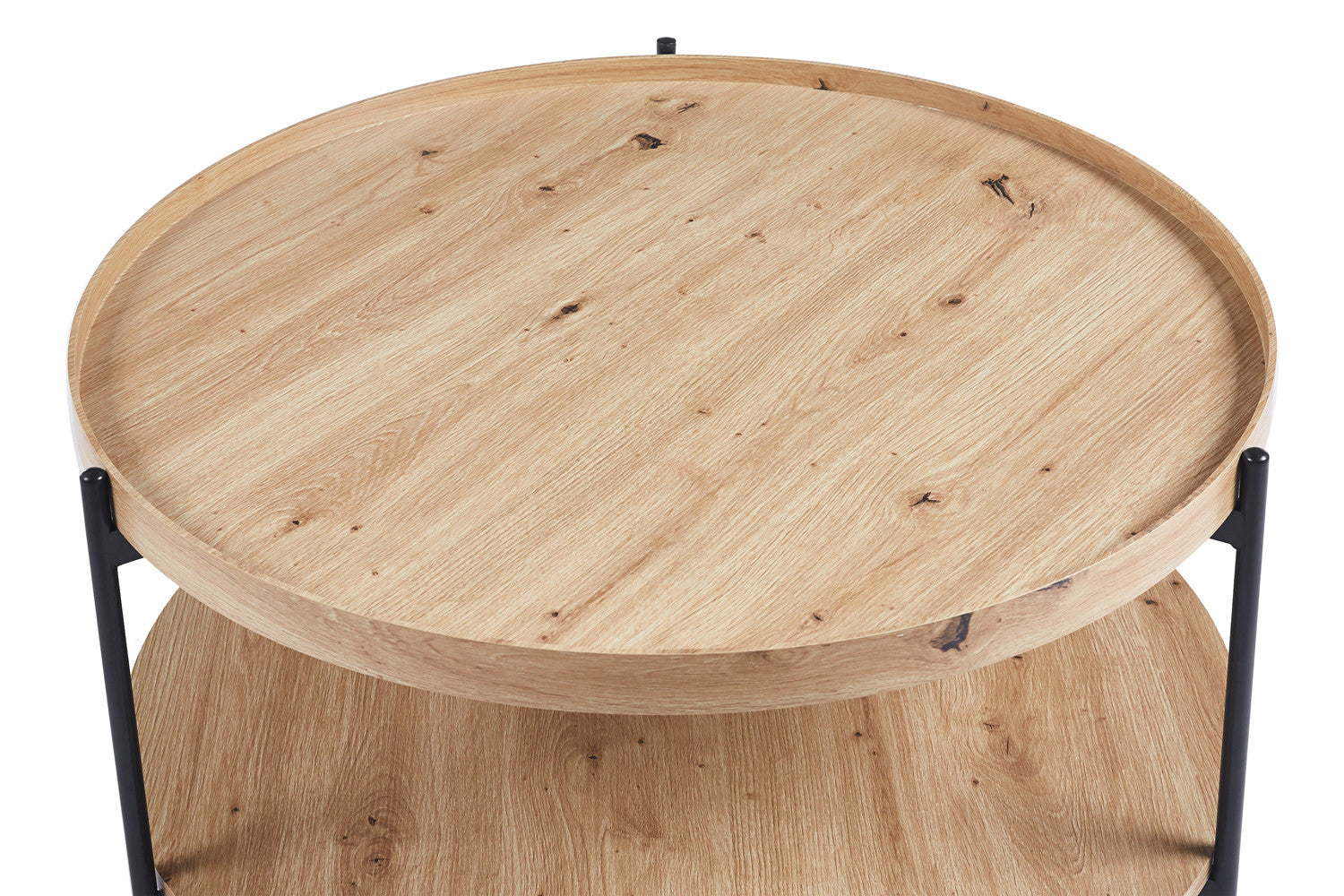 Rousseau - Salontafel Dalina 80 cm Decor Oude eik - 40x80x80 cm