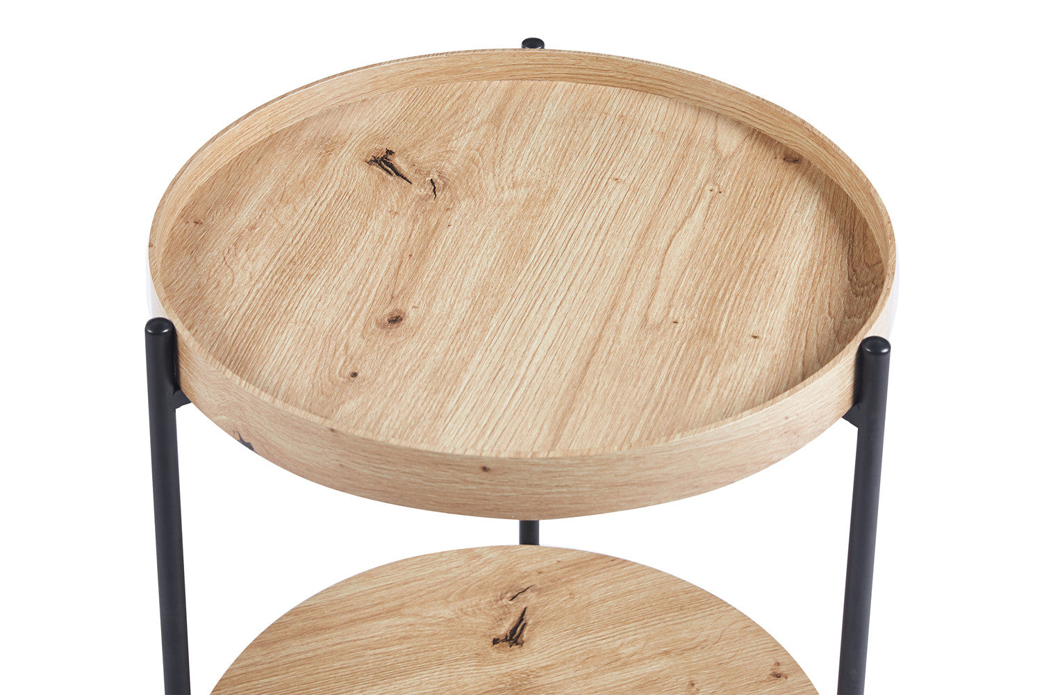 Rousseau - Salontafel Dalina 45 cm Decor Oude eik - 55x45x45 cm