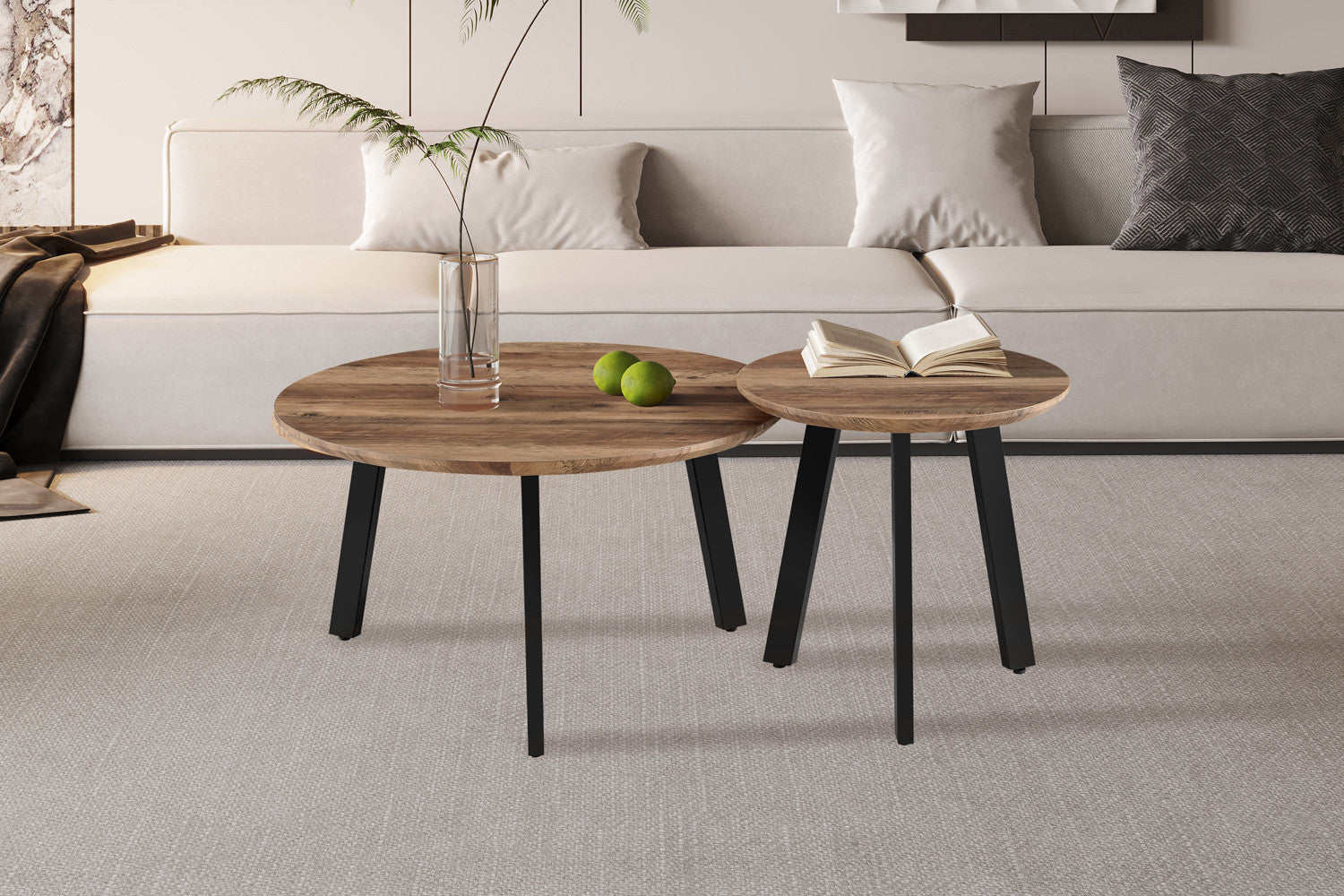 Set van 2 Salontafels 'Aziz' Decor Mango (1c)