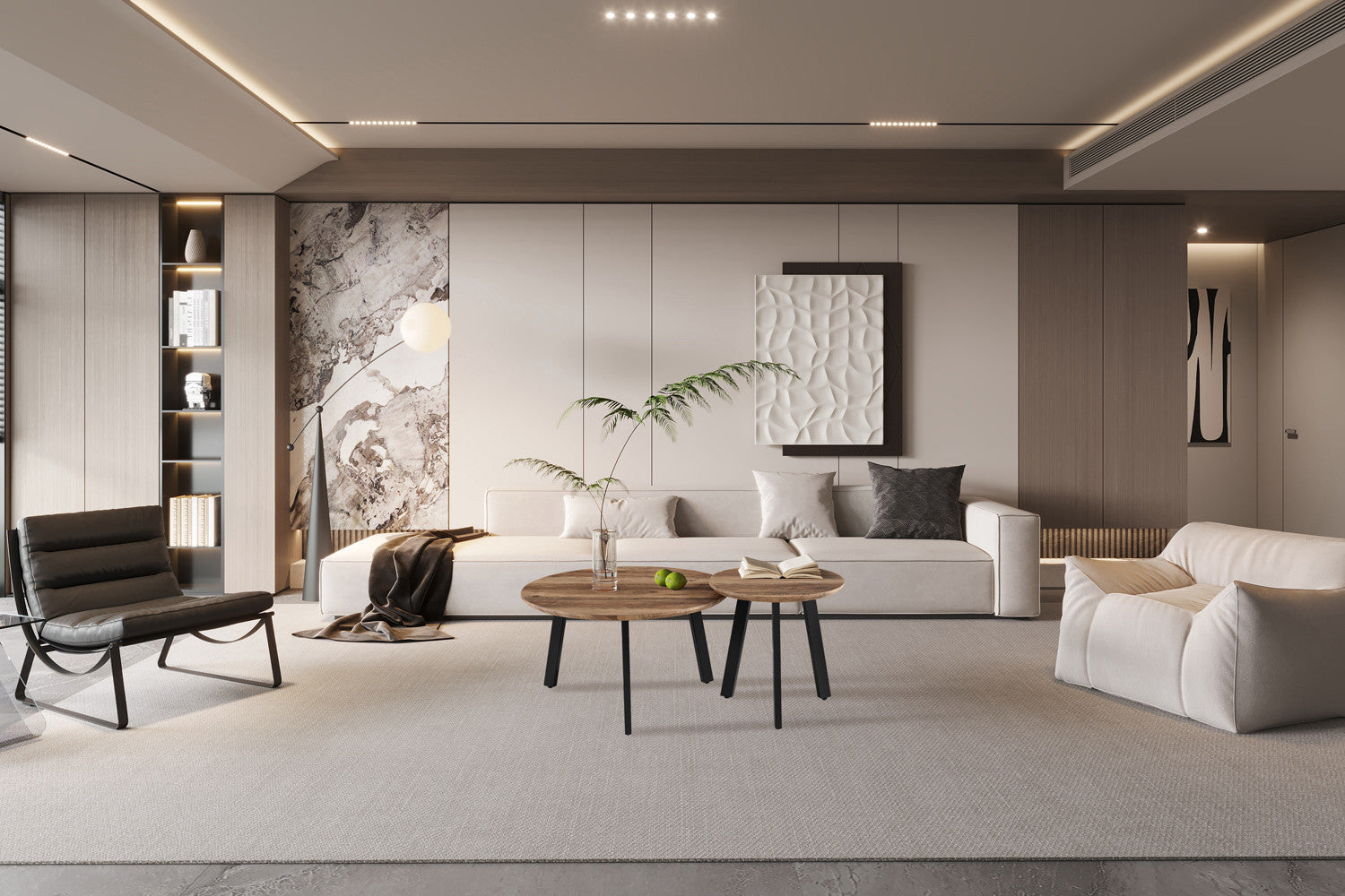 Set van 2 Salontafels 'Aziz' Decor Mango (1c)