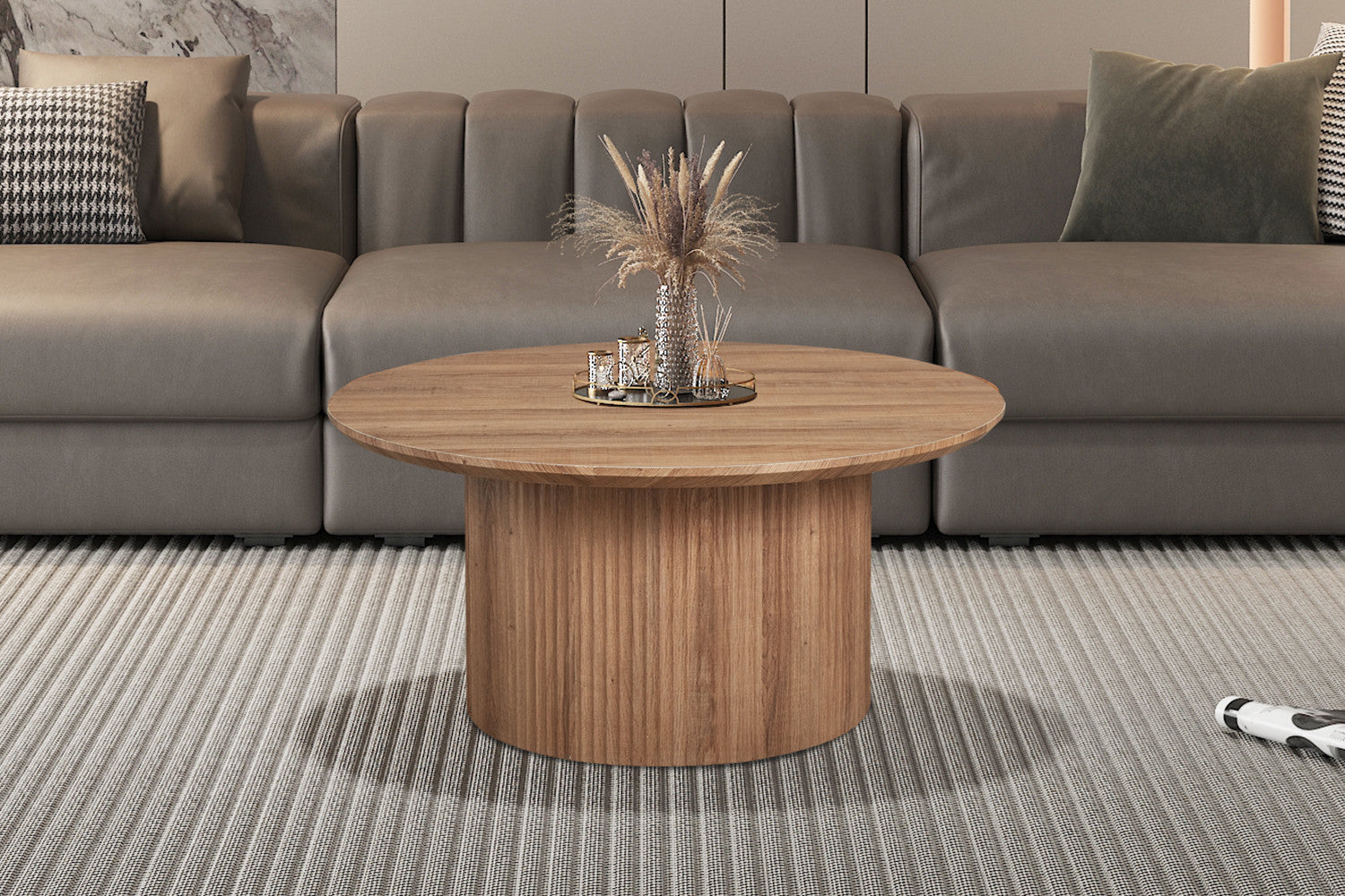 Rousseau - Salontafel Lagos 80 cm Rond Decor Oude eik - 38x80x80 cm