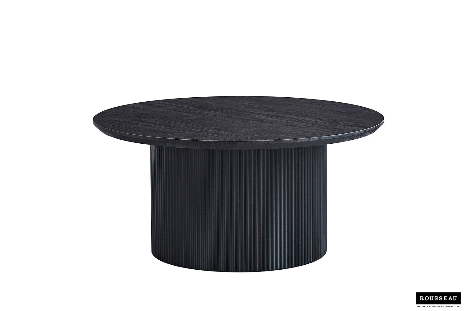 Rousseau - Table Basse Lagos 80 cm Ronde Décor Marron Foncé - 38x80x80 cm